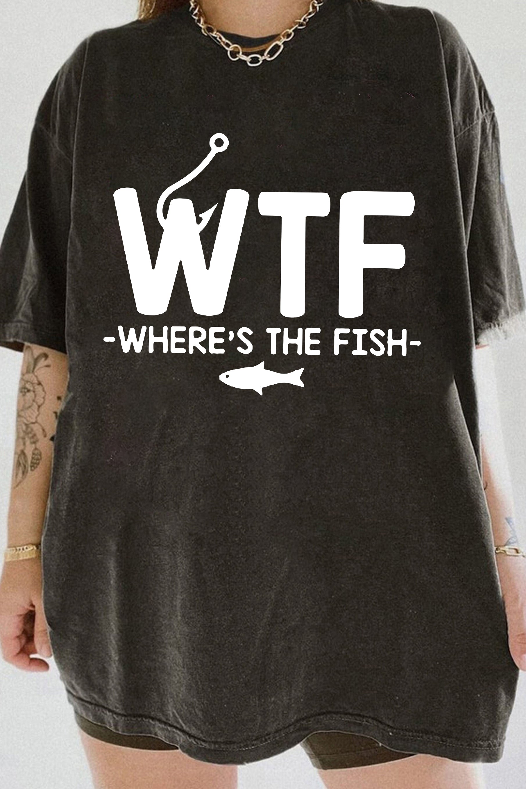 New WTF – Where’s The Fish Printed Tee For Women