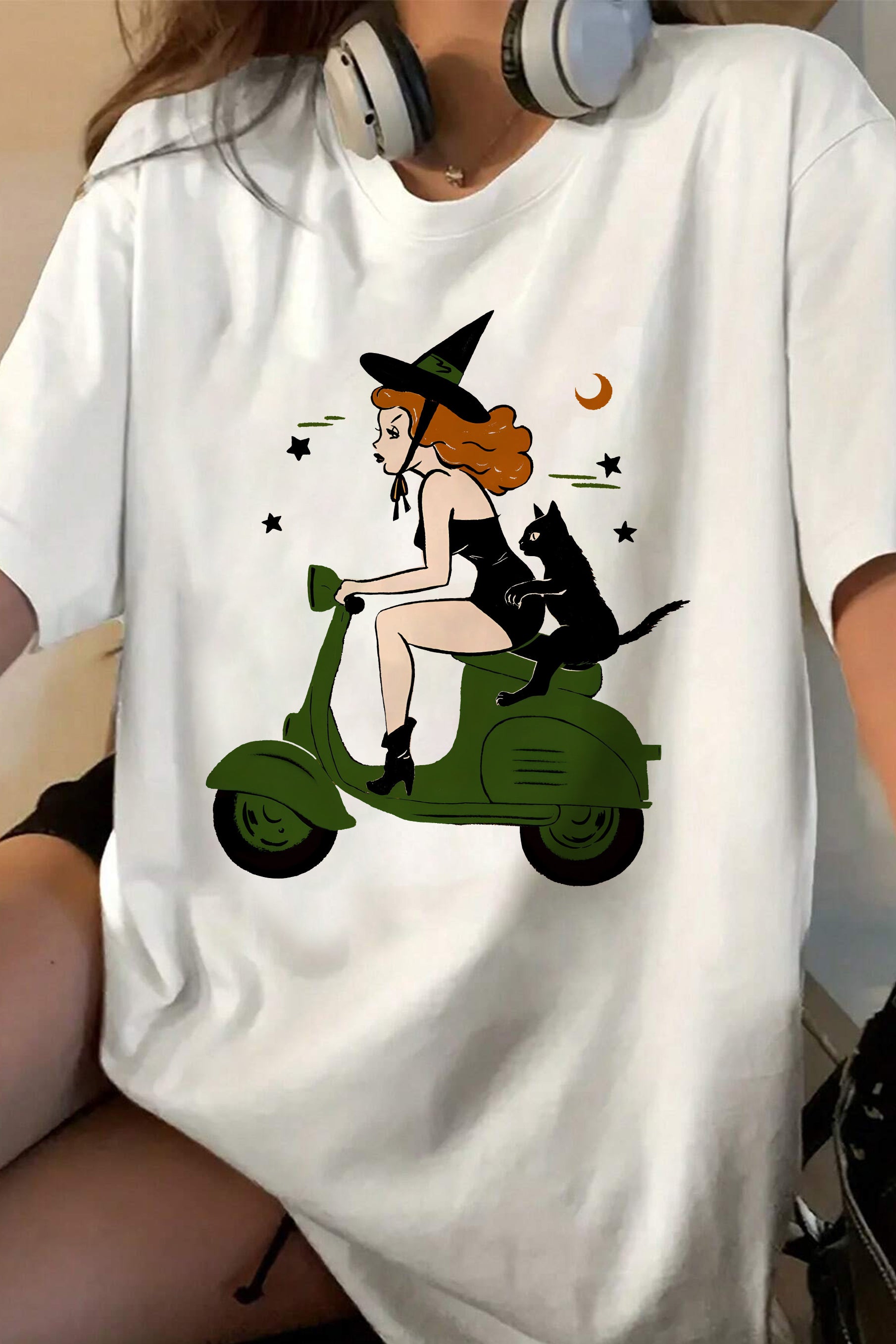 New Witchy A-Go-Go Fitted Graphic Tee For Women