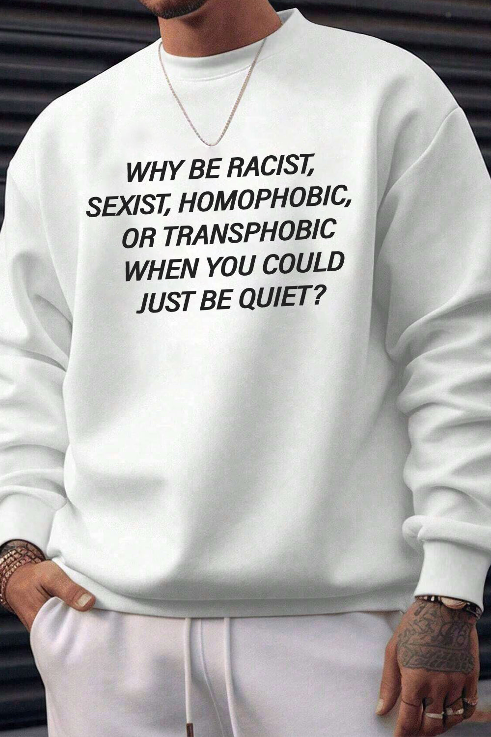 Why be racist Frank Ocean Fleece Sweatshirt For Men
