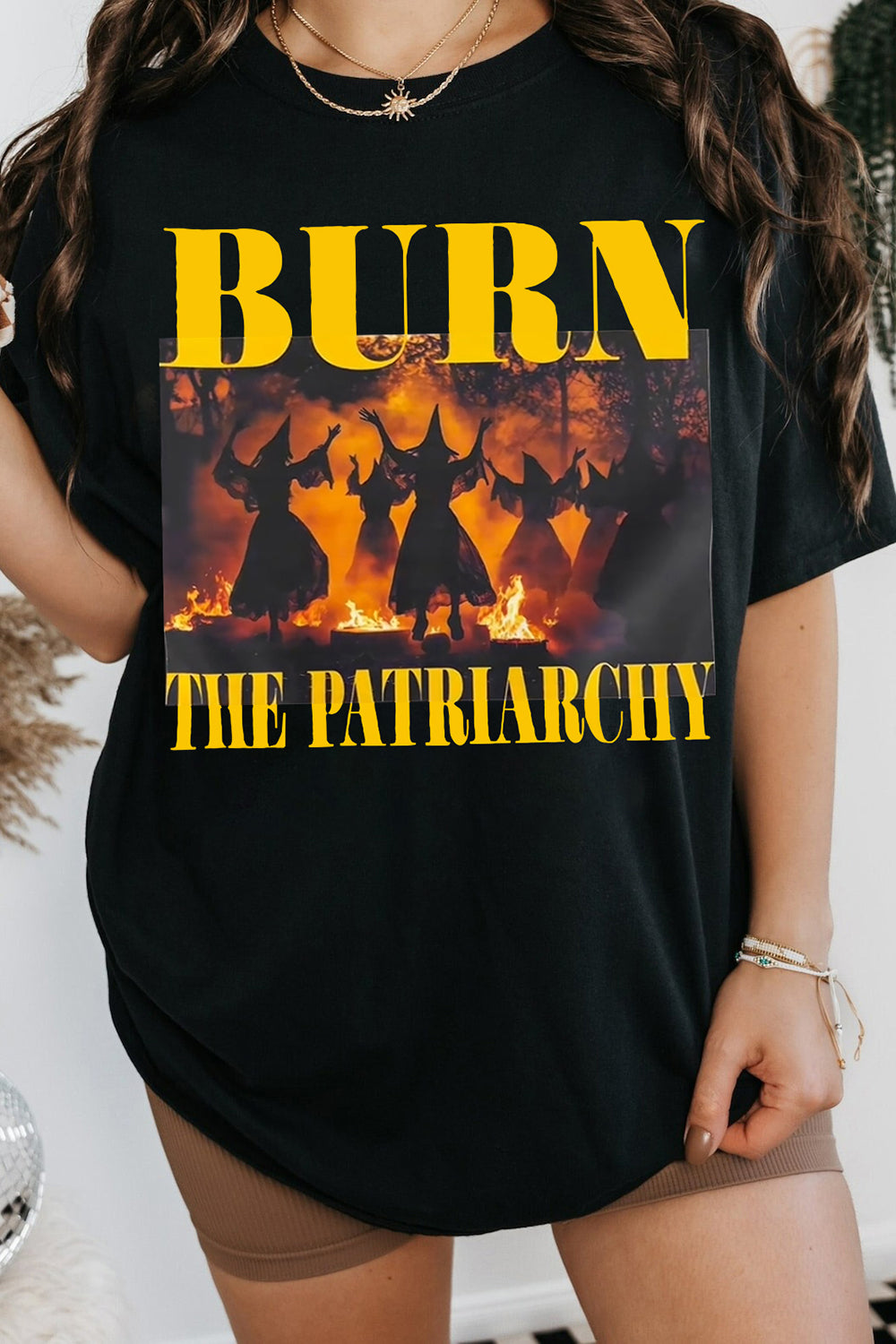 New Withces Burn The Patriarchy Tee For Women