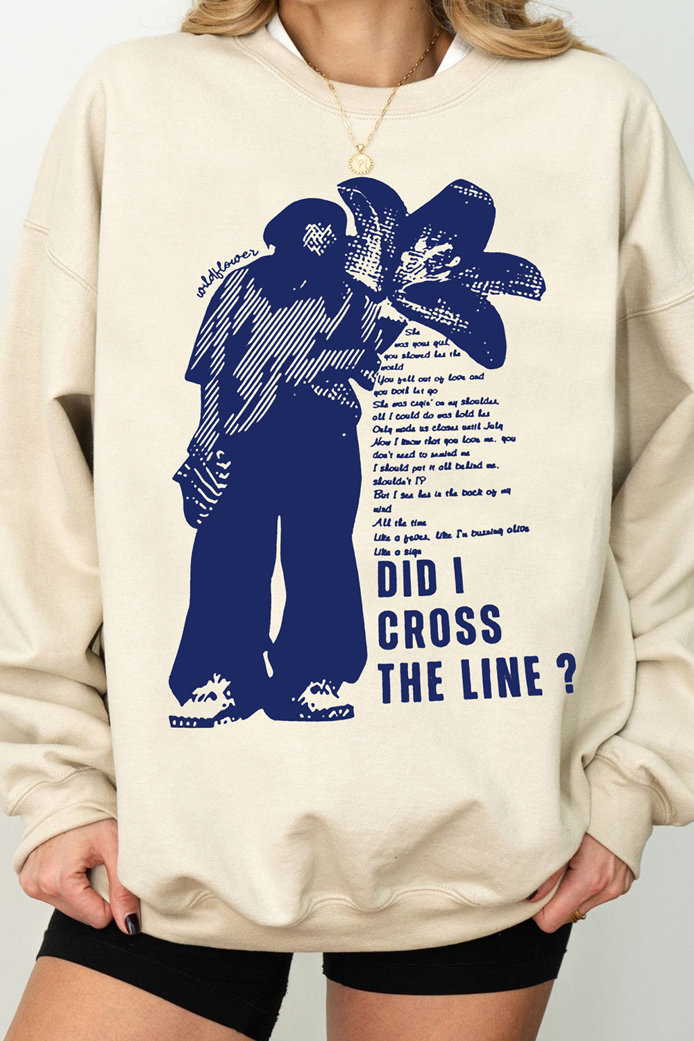 New Wildflower Lyric Billie Eilish Graphic Fleece Sweatshirt For Women