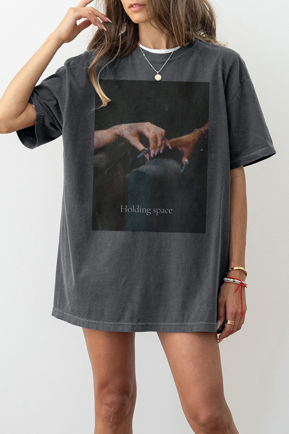 New Wicked Holding Space Ariana Cynthia Finger Hold Defying Gravity Tee For Women