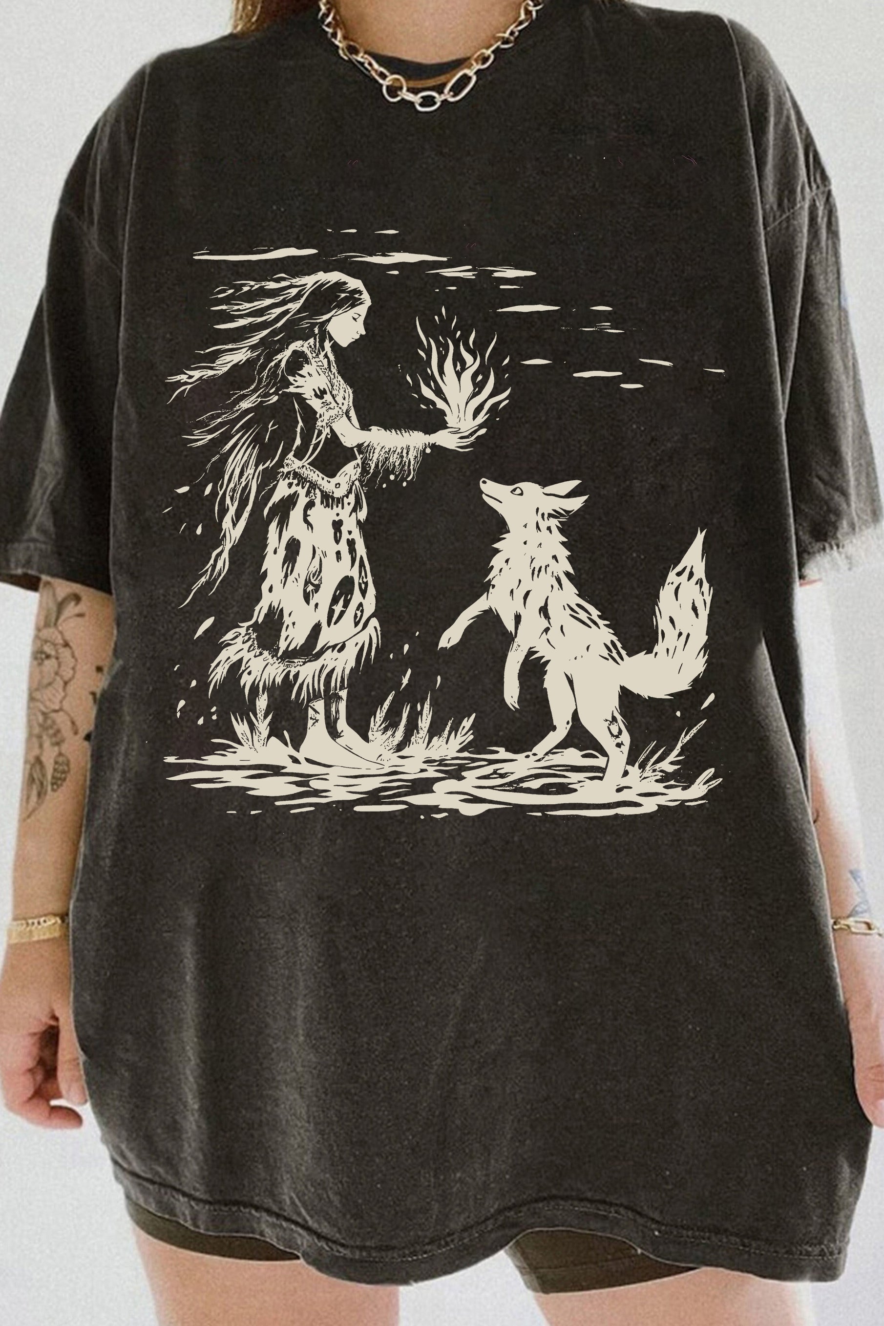 Witch Vintage 90s Spiritual Graphic Tee For Women