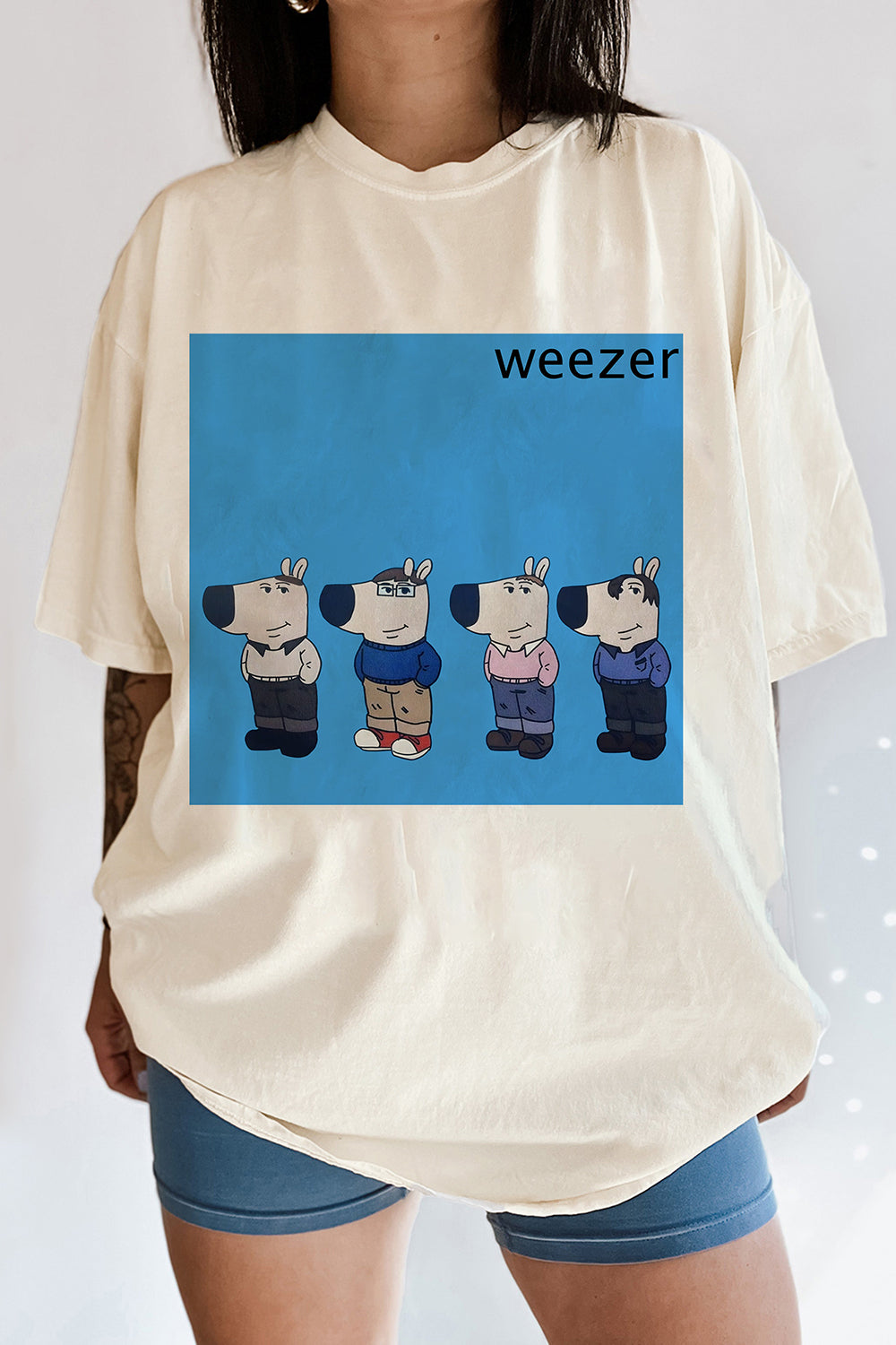 Weezer Blue Graphic Tee For Women