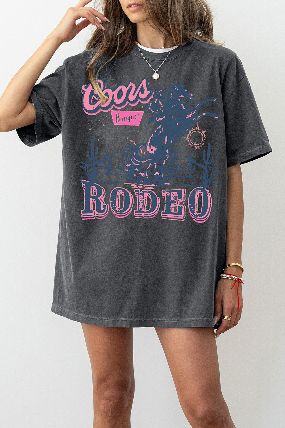 New Western Cowgirl Coors Rodeo Tee For Women