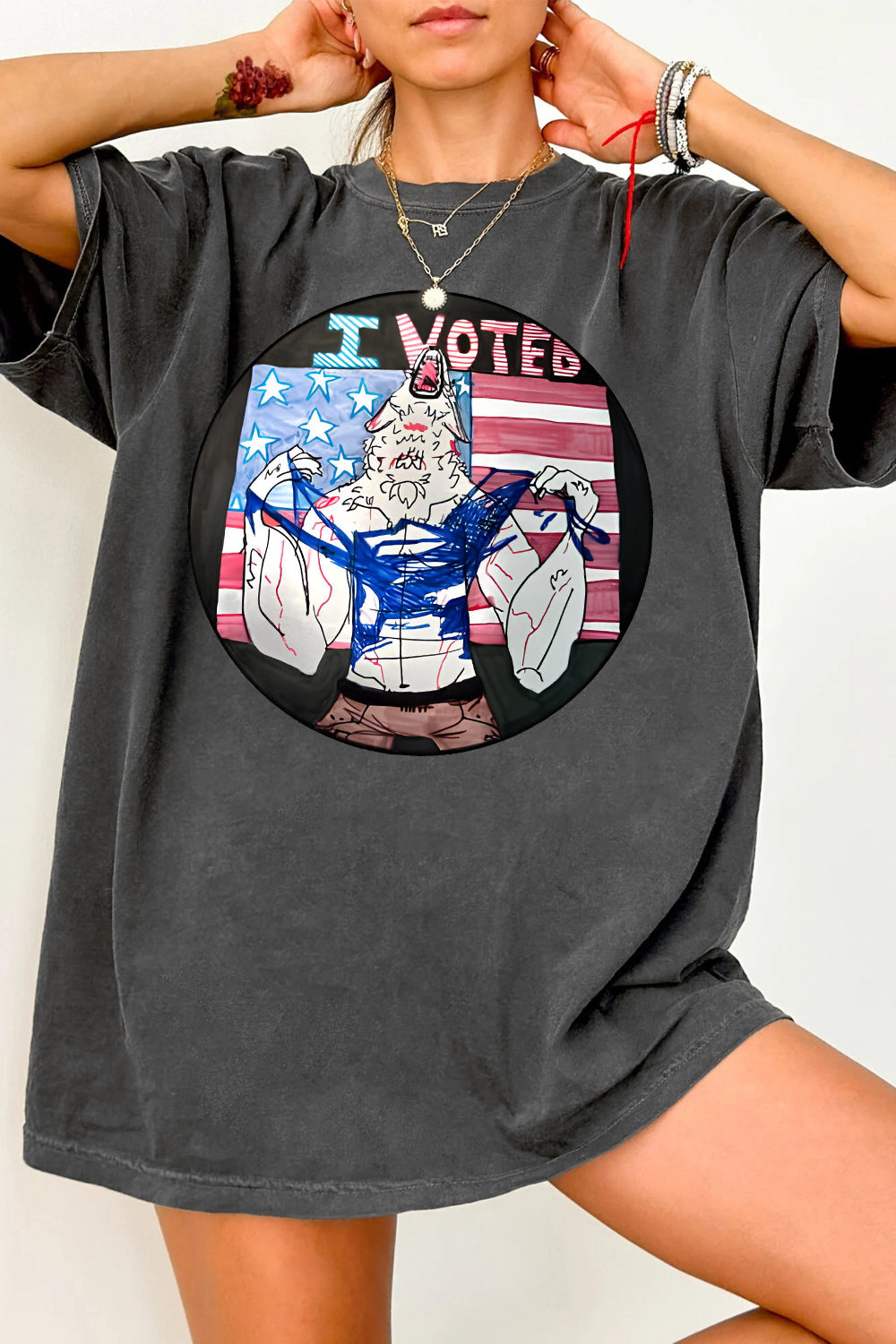 Werewolf Clawing Off Its Own Tee For Women