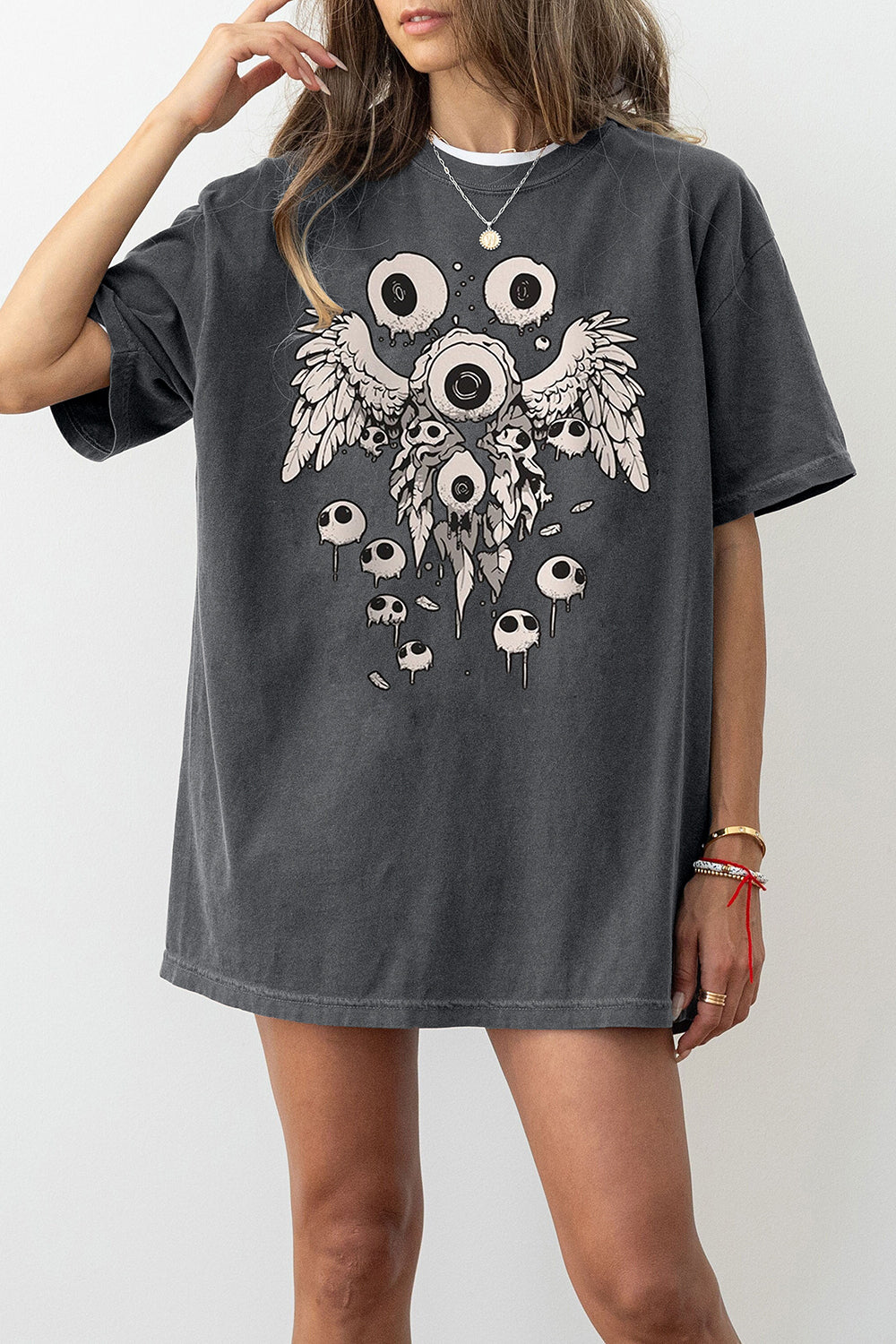 New Weirdcore Eyeball Trippy Tee For Women