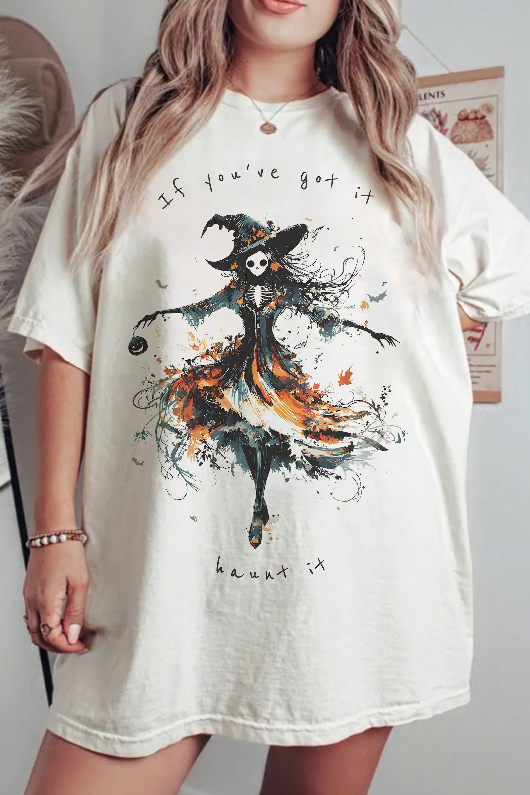 Watercolor Skeleton Tee For Women