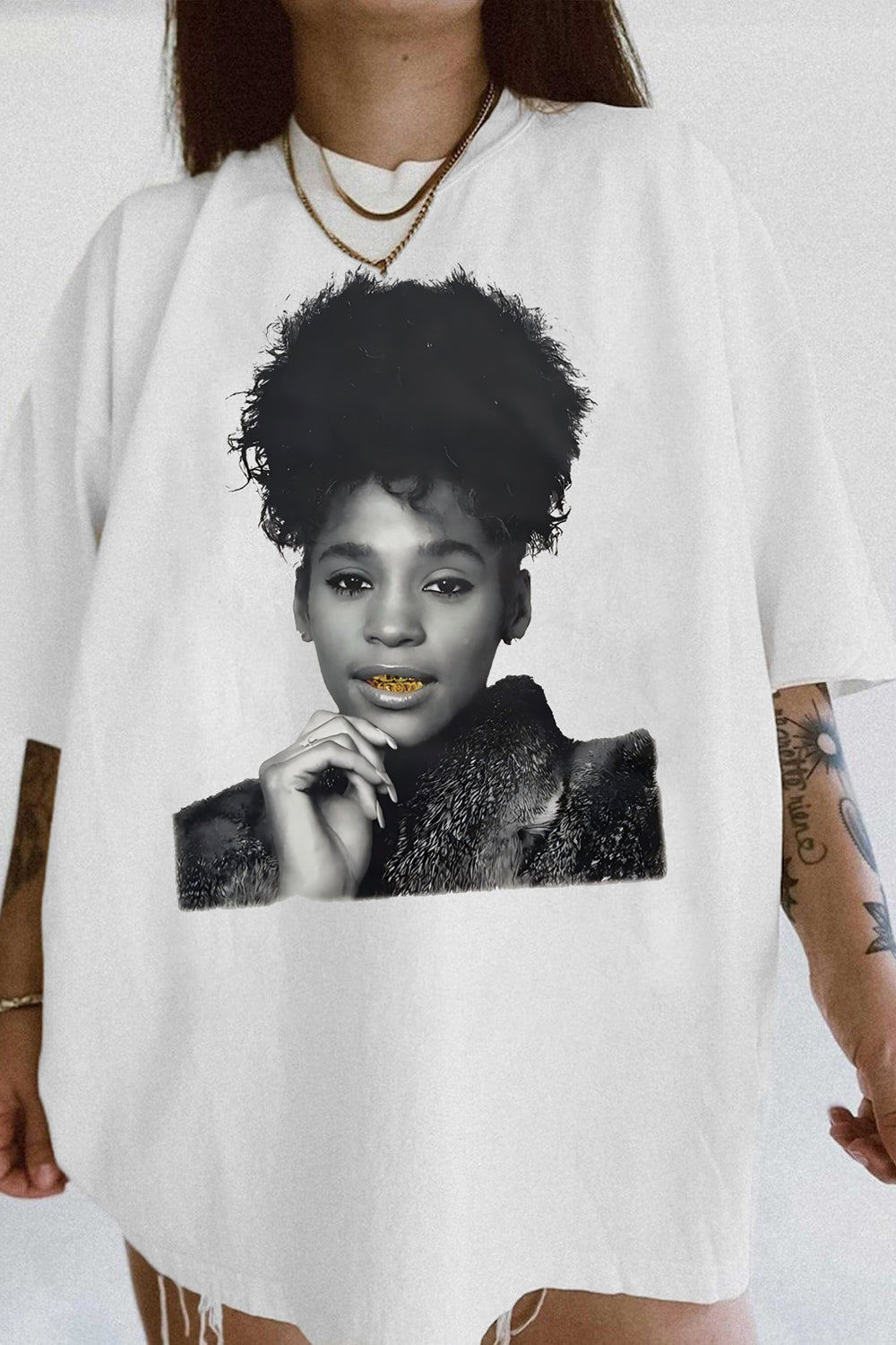 New Whitney Houston Tribute Legend Graphic Tee For Women