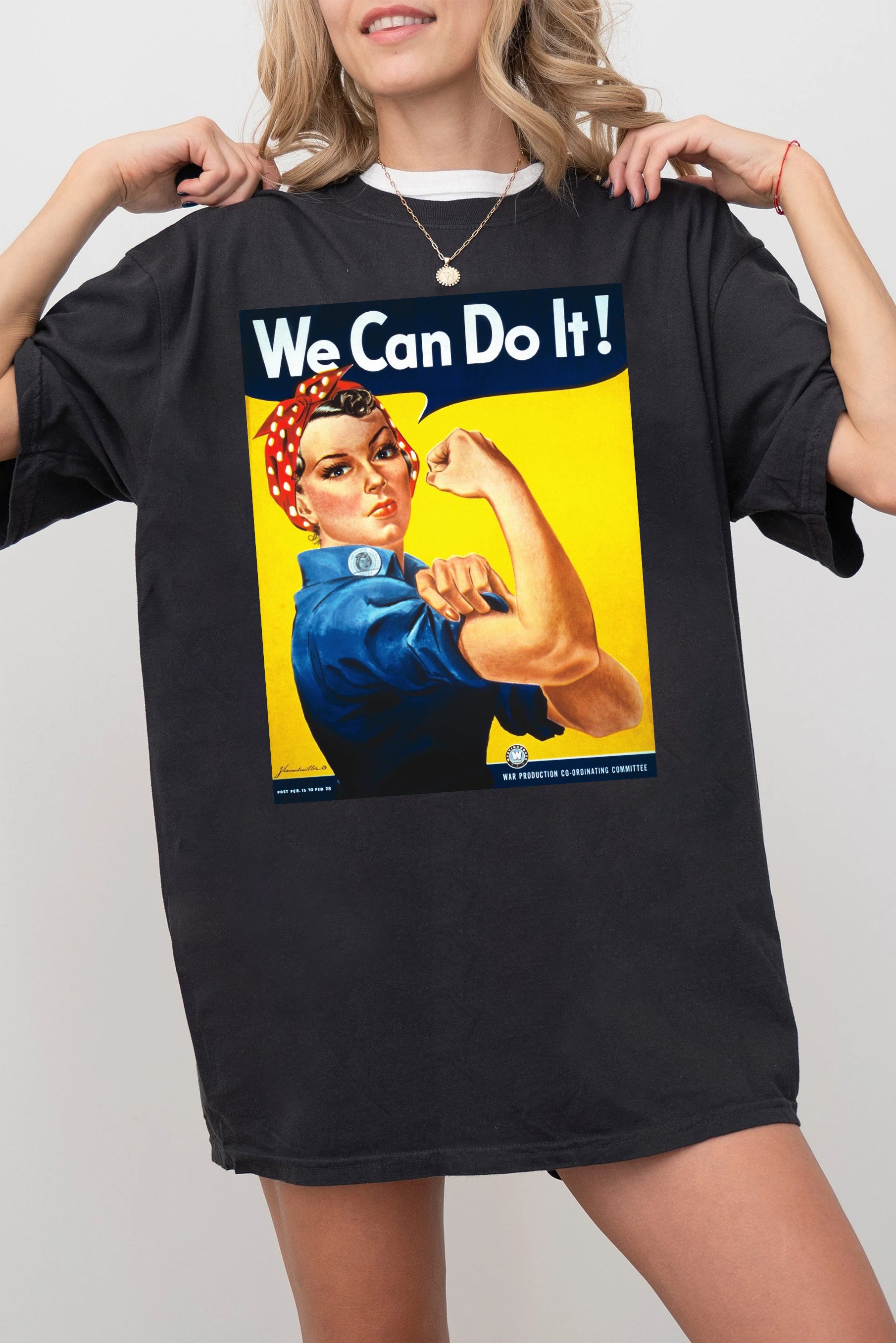 New We Can Do It Rosie The Riveter Feminist Tee For Women