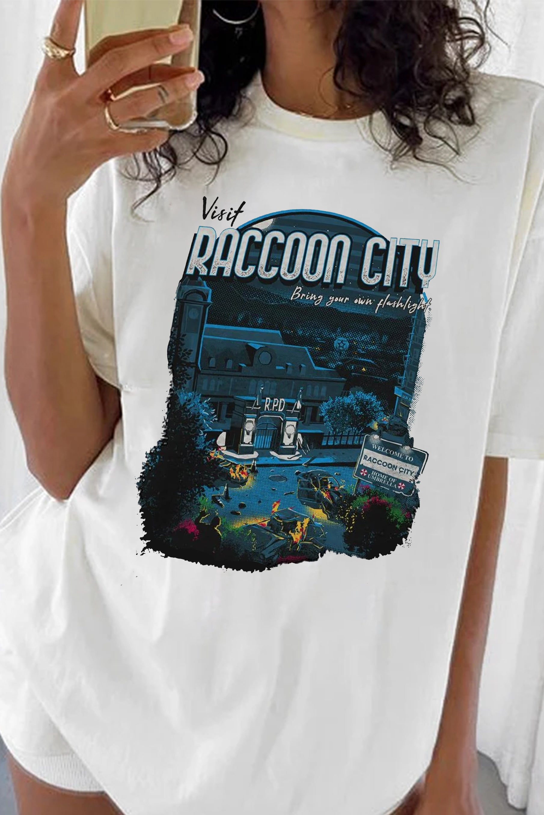 New Vintage Visit Raccoon City Tee For Women