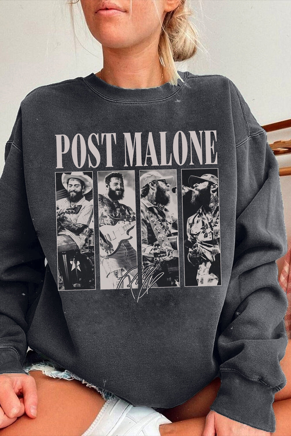 New Vintage Posty Malone Music The Album Graphic Sweatshirt For Women