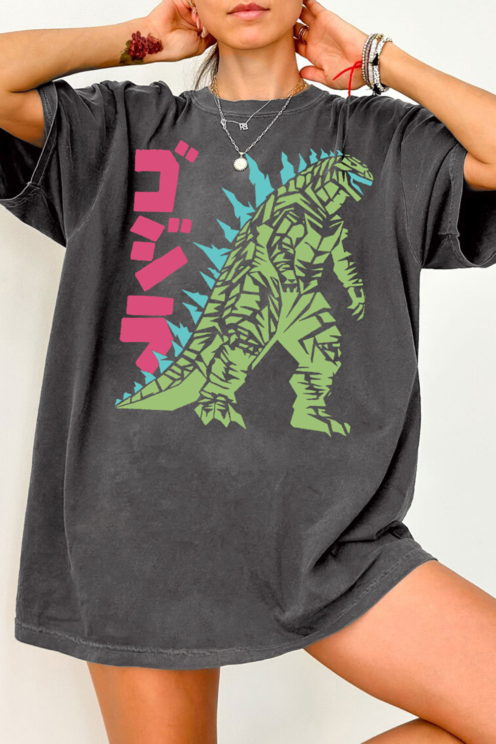 Vintage Godzilla Graphic Japanese Monster Movie Tee For Women