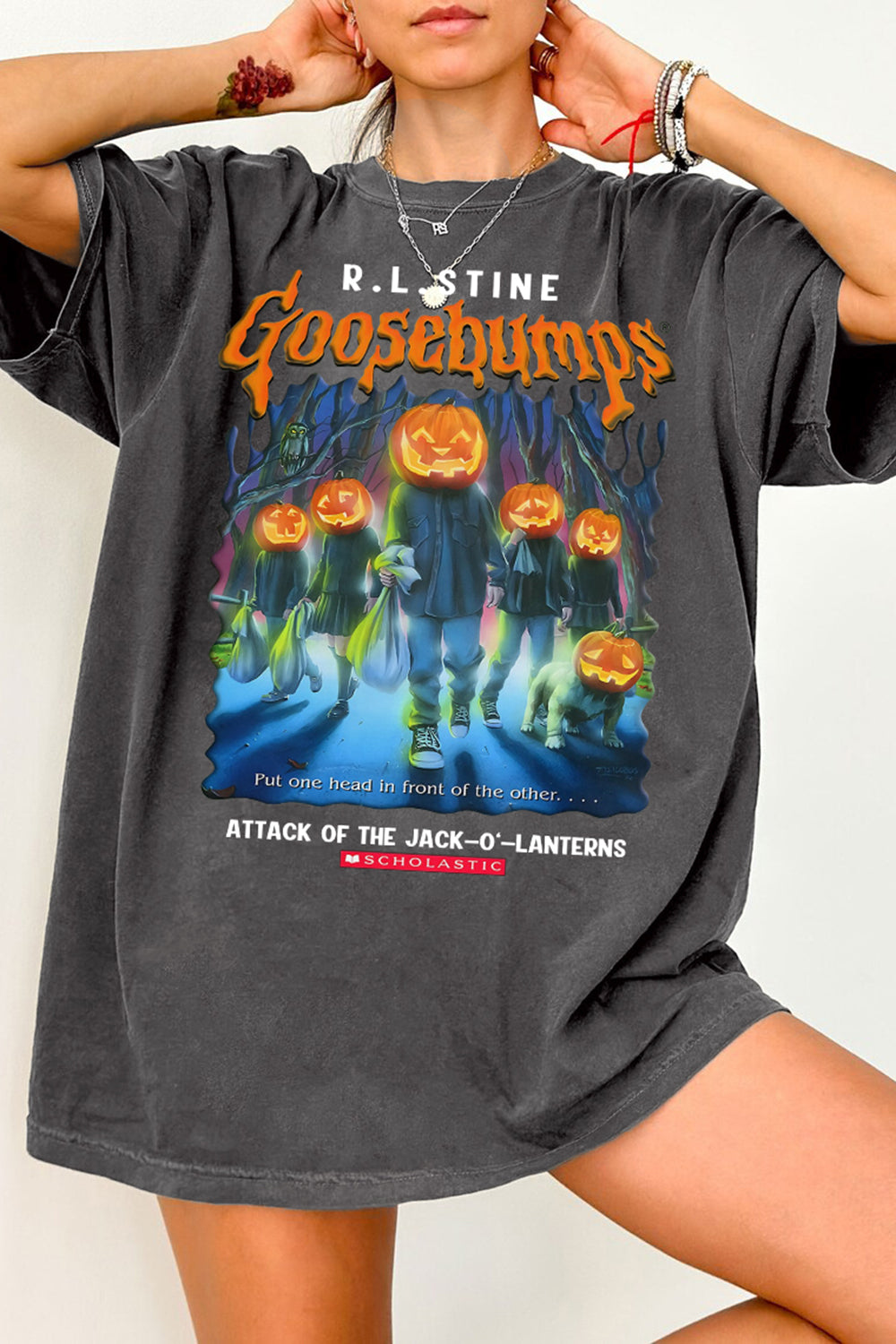 Vintage Goosebumps Comfort Colors Shirt, One Day At Horror Land Classic R.L.S Tee For Women