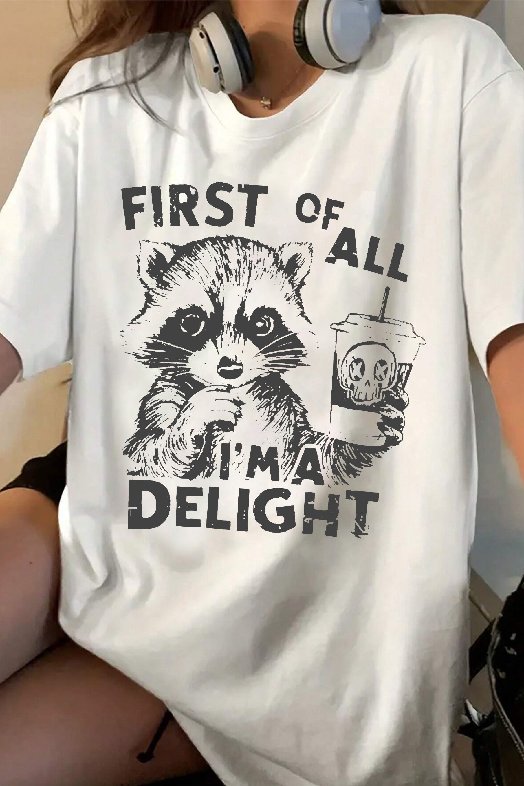 New Vintage First Of All I Am Delight Tee For Women