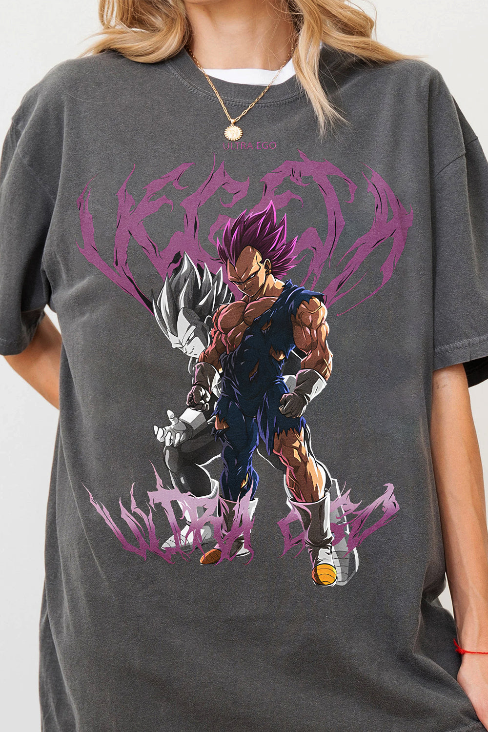 New VEGETA ULTRA EGO VINTAGE TEE FOR WOMEN