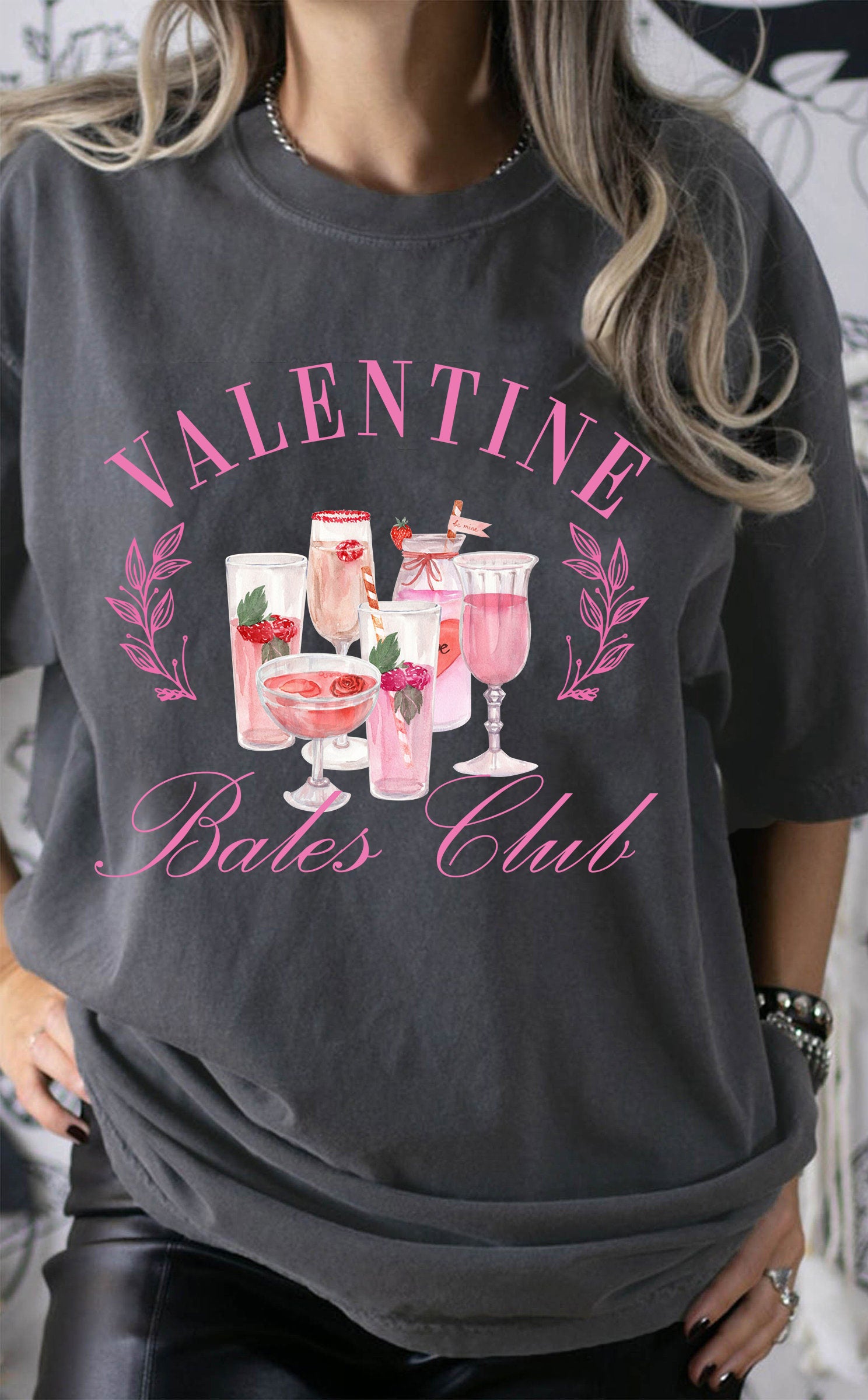 New Valentine Cocktails Club Tee For Women