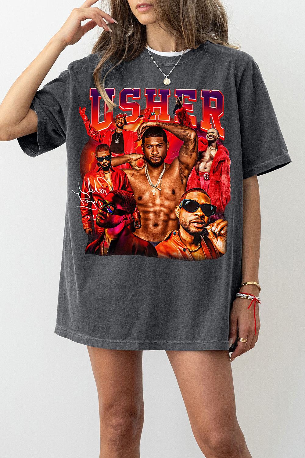 New Usher Past Present Future Tour Tee For Women