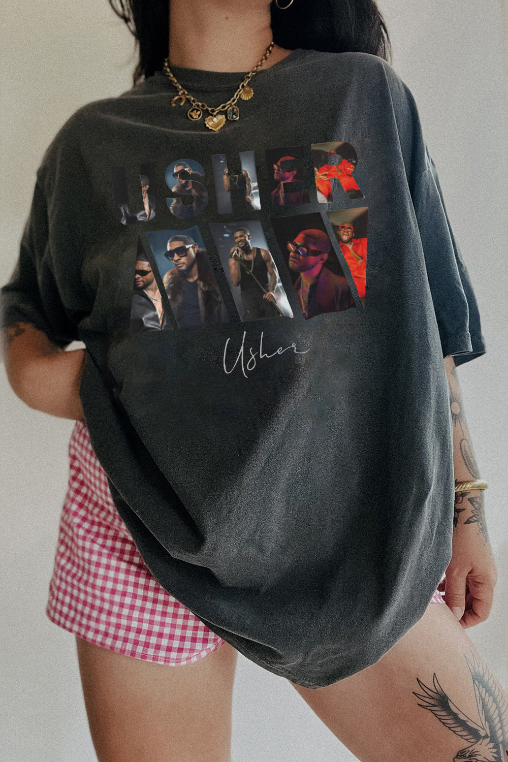 New Usher 2024 Tour Past Present Future World Tour Tee For Women