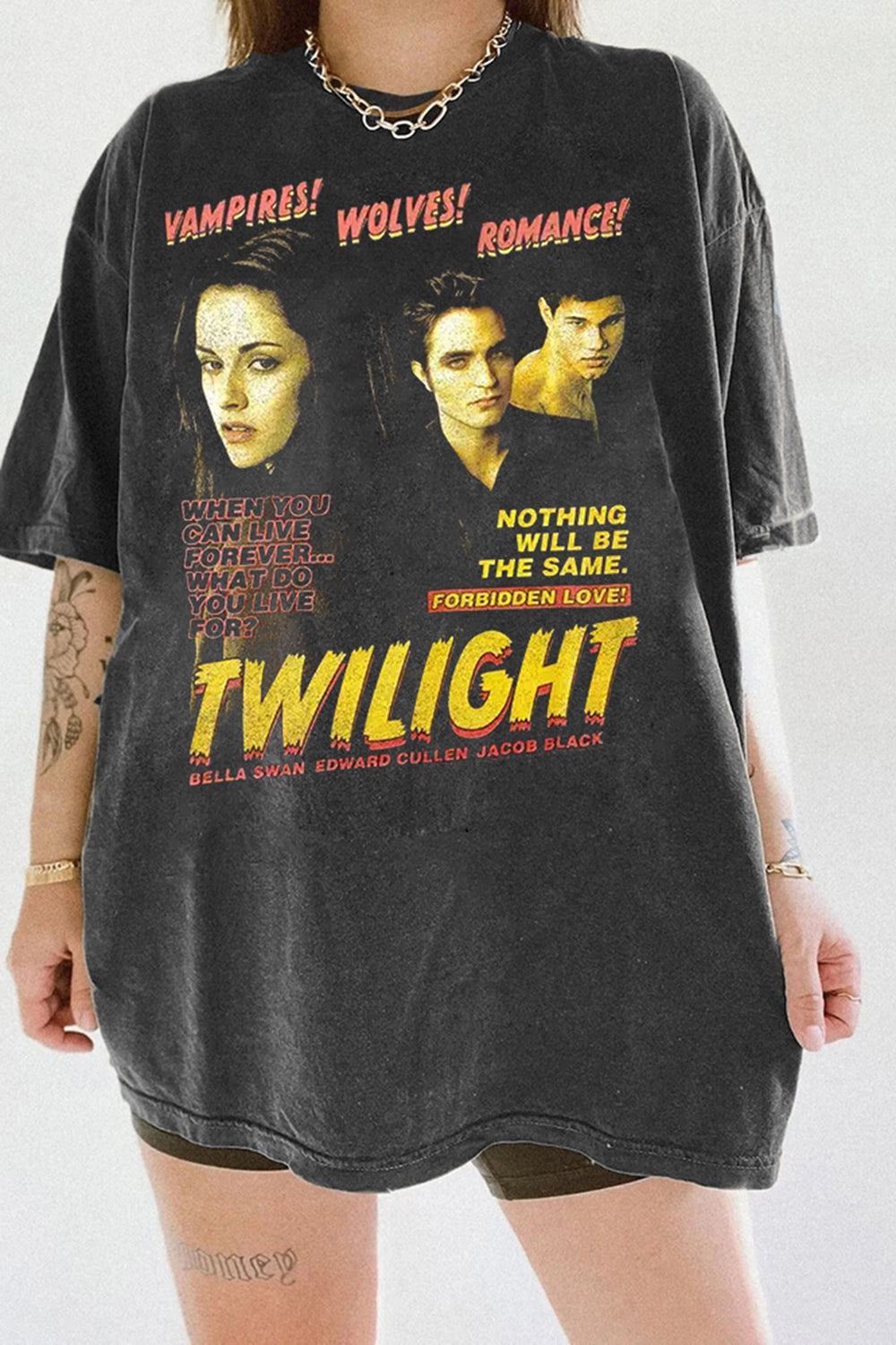 New Twilight Saga Vampire Wolf Romance Graphic Tee For Women