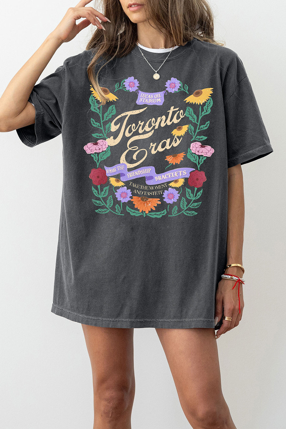New Toronto Eras Tour Floral Surprise Song Piano Tee For Women