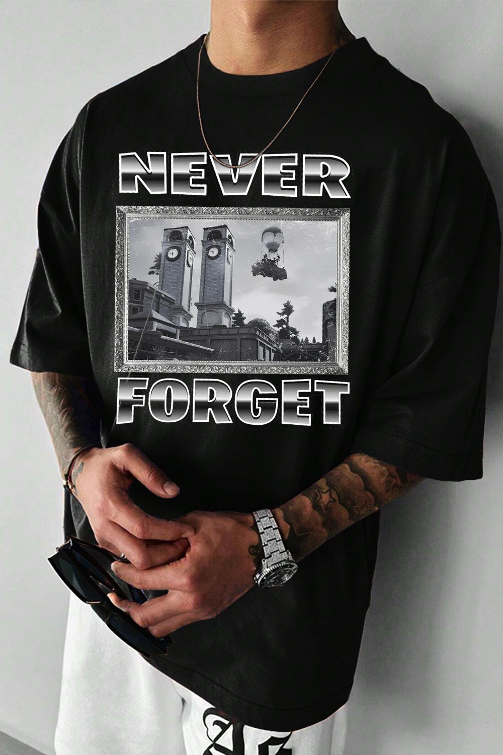 Tilted Towers Never Forget Tee For Men