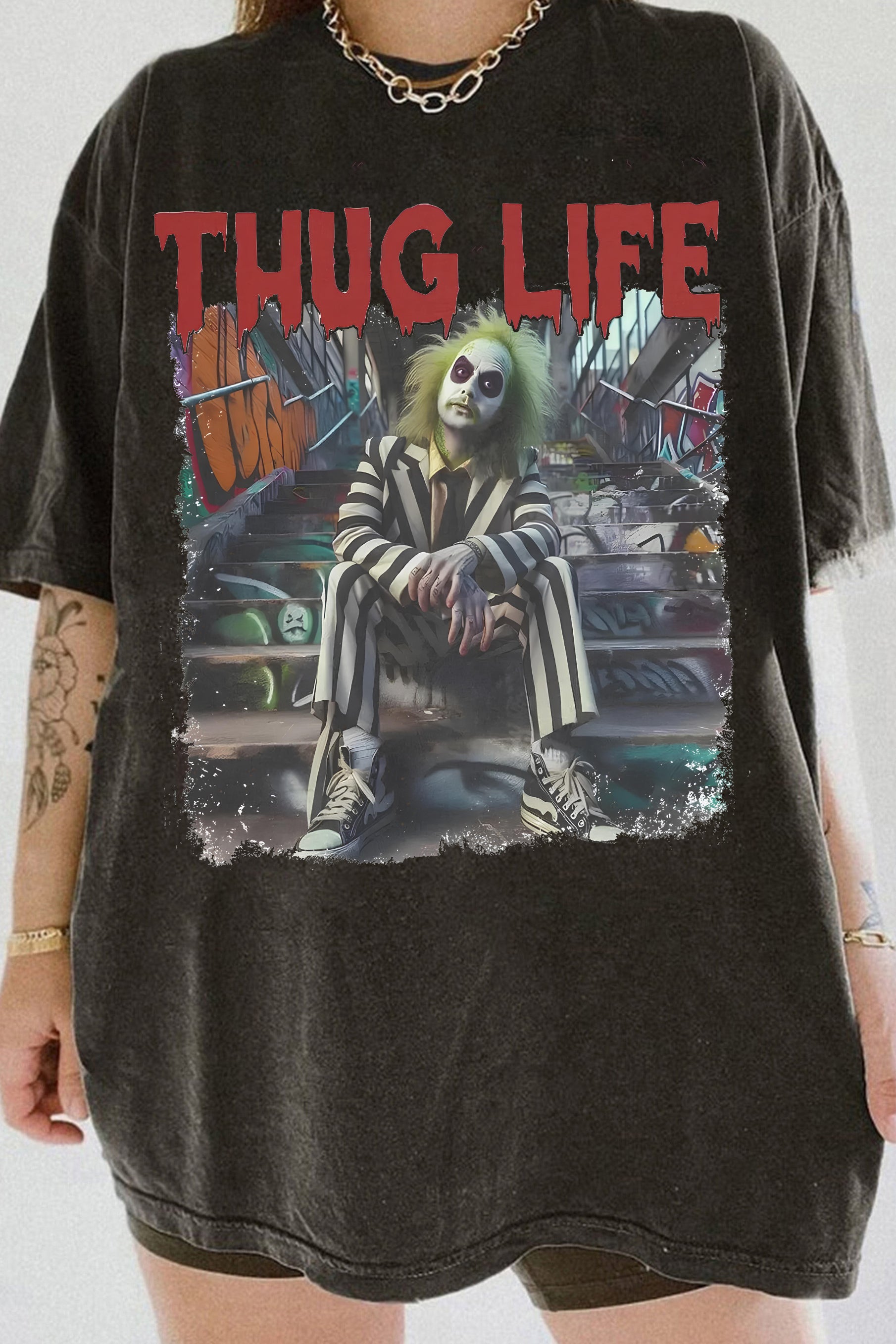 New Thug Life Beetle Juice Tee For Women