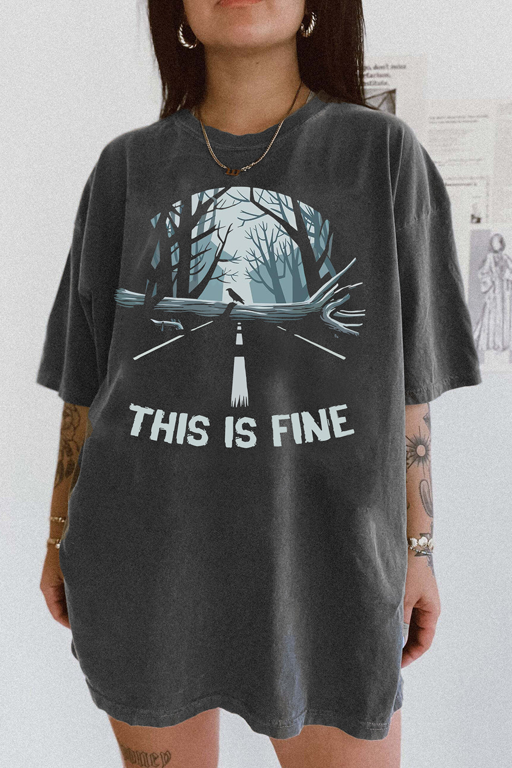 New This is Fine From Anghkooey Famous Horror Tee For Women