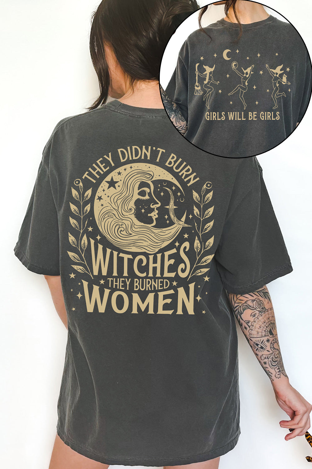 New They Didn’t Burn Witches They Burned Women Feminist Witch Tee For Women