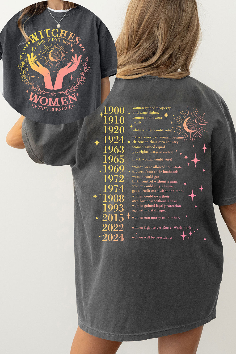 New They Didn’t Burn Witches They Burned Women Witchy Feminist Tee For Women