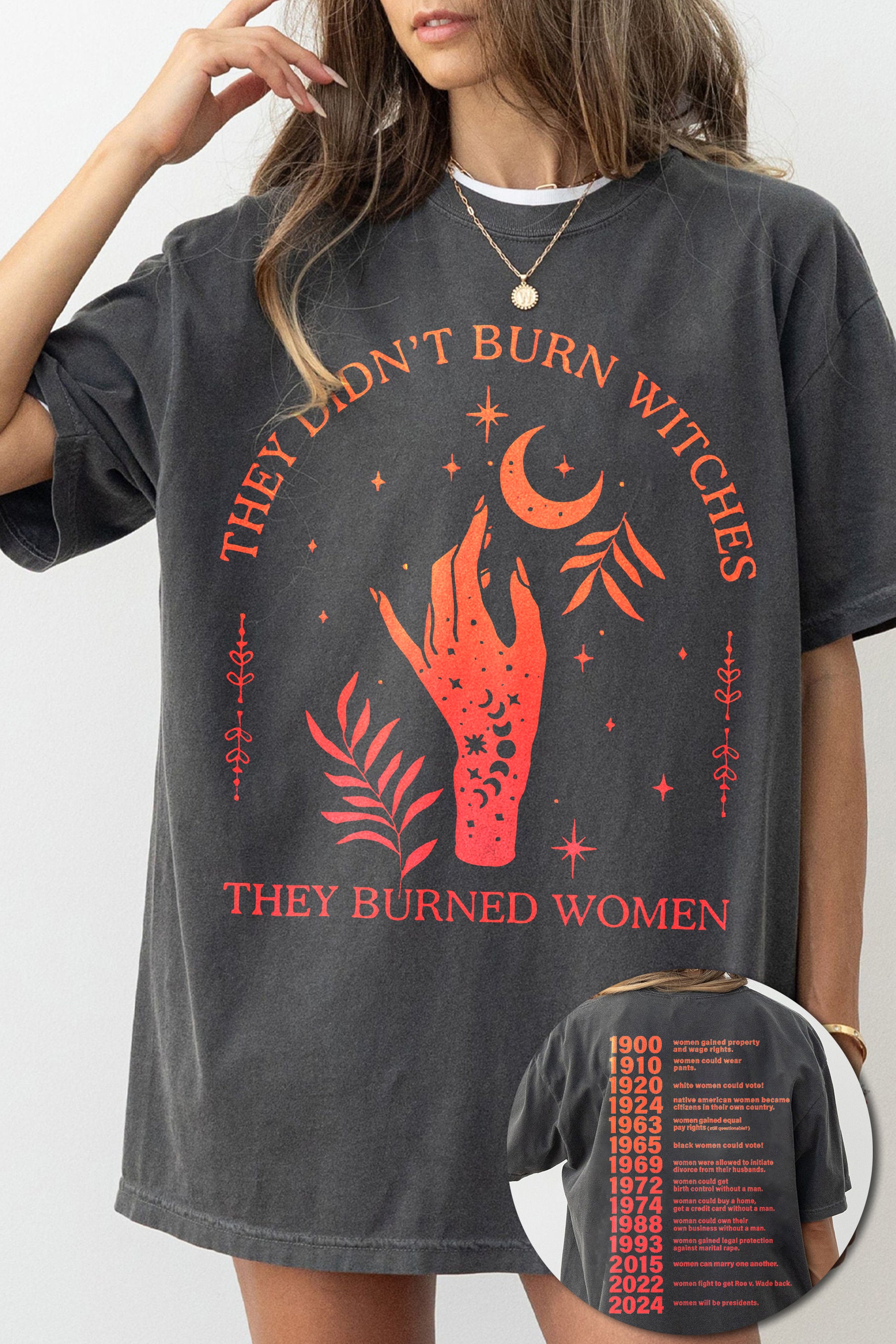 New They Didn’t Burn Witches They Burned Women Tee For Women