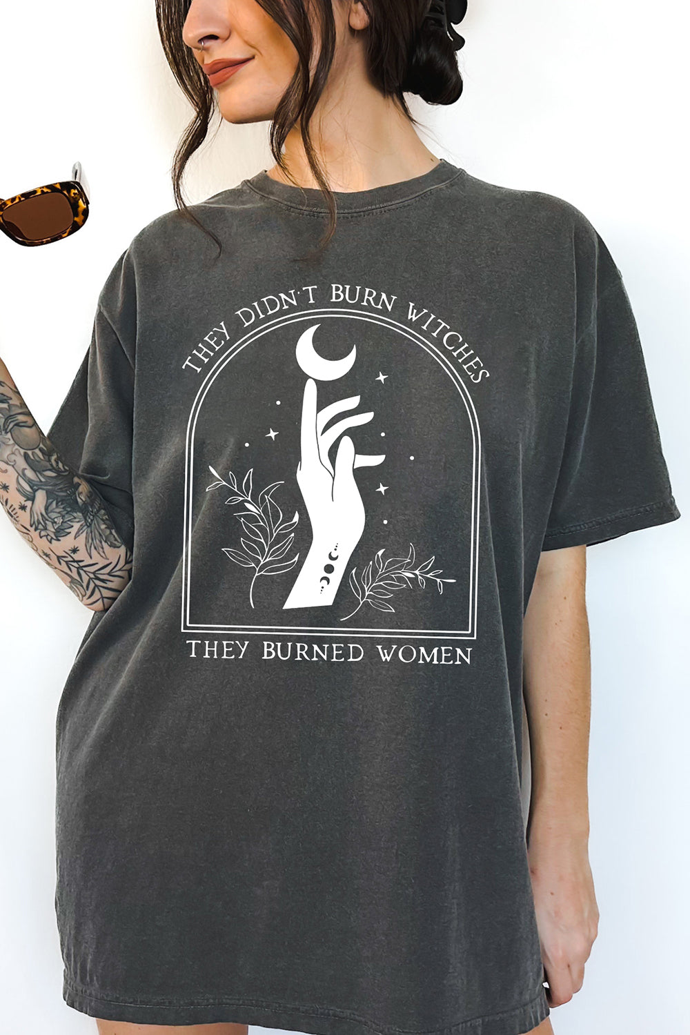 New They Didn’t Burn Witches They Burned Women Feminist Witch Tee For Women