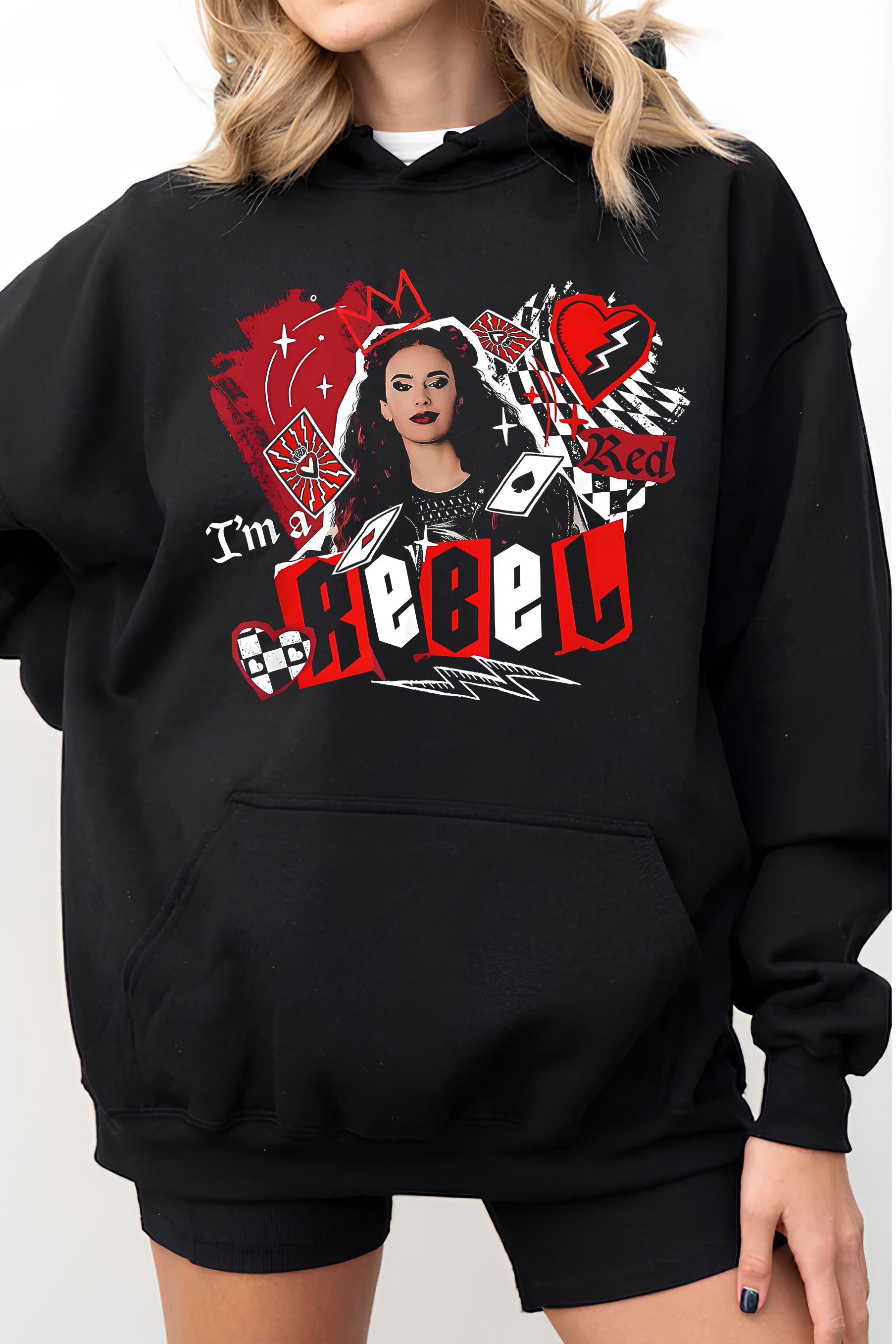 New The Rise Of Red I’m A Rebel Vintage Hoodies For Women