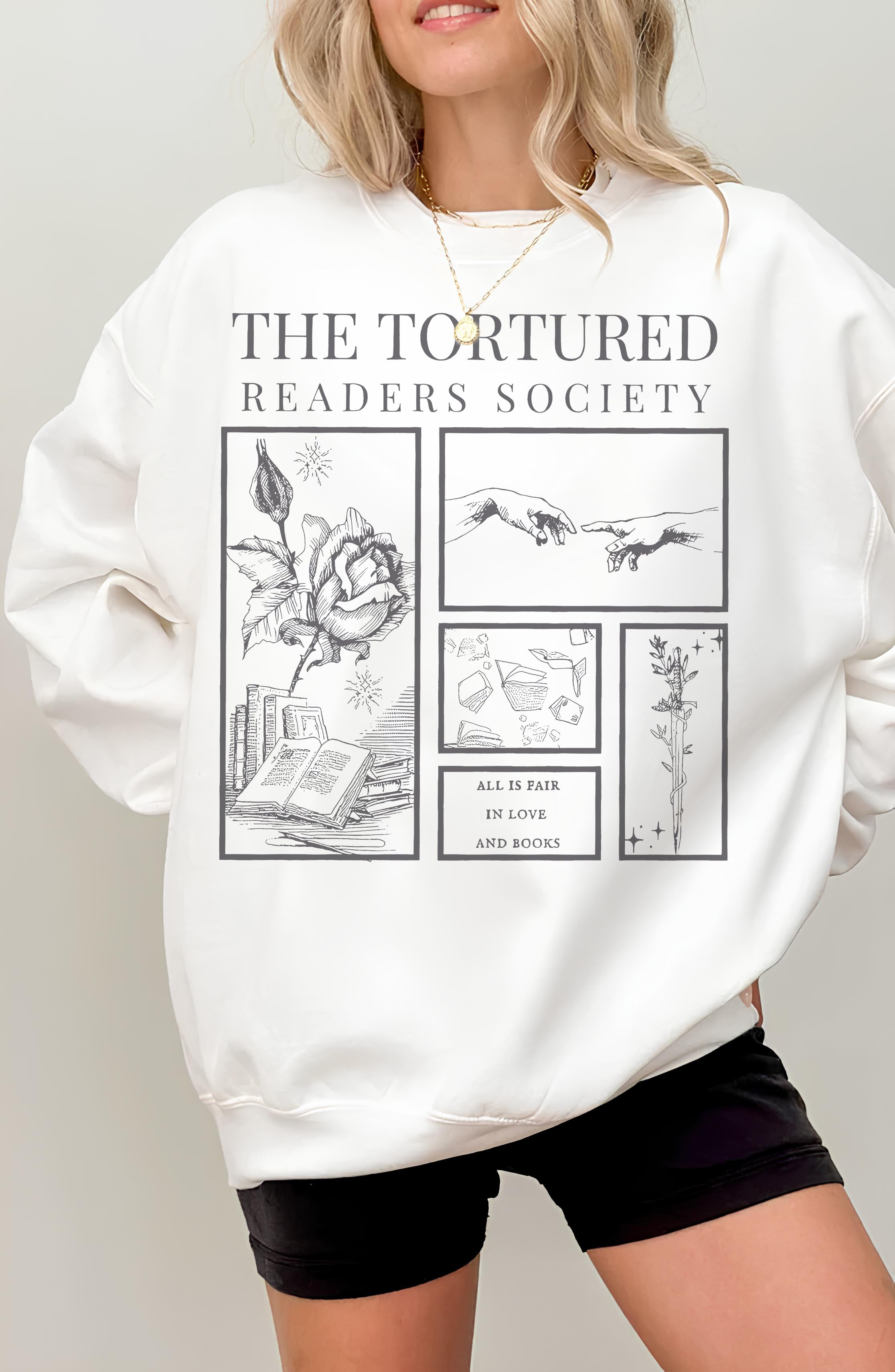New The Tortured Readers Society Sweatshirt For Women