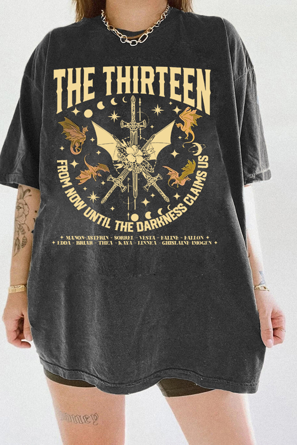 New The Thirteen Throne Of Glass From Now Until The Darkness Claims Us Tee For Women