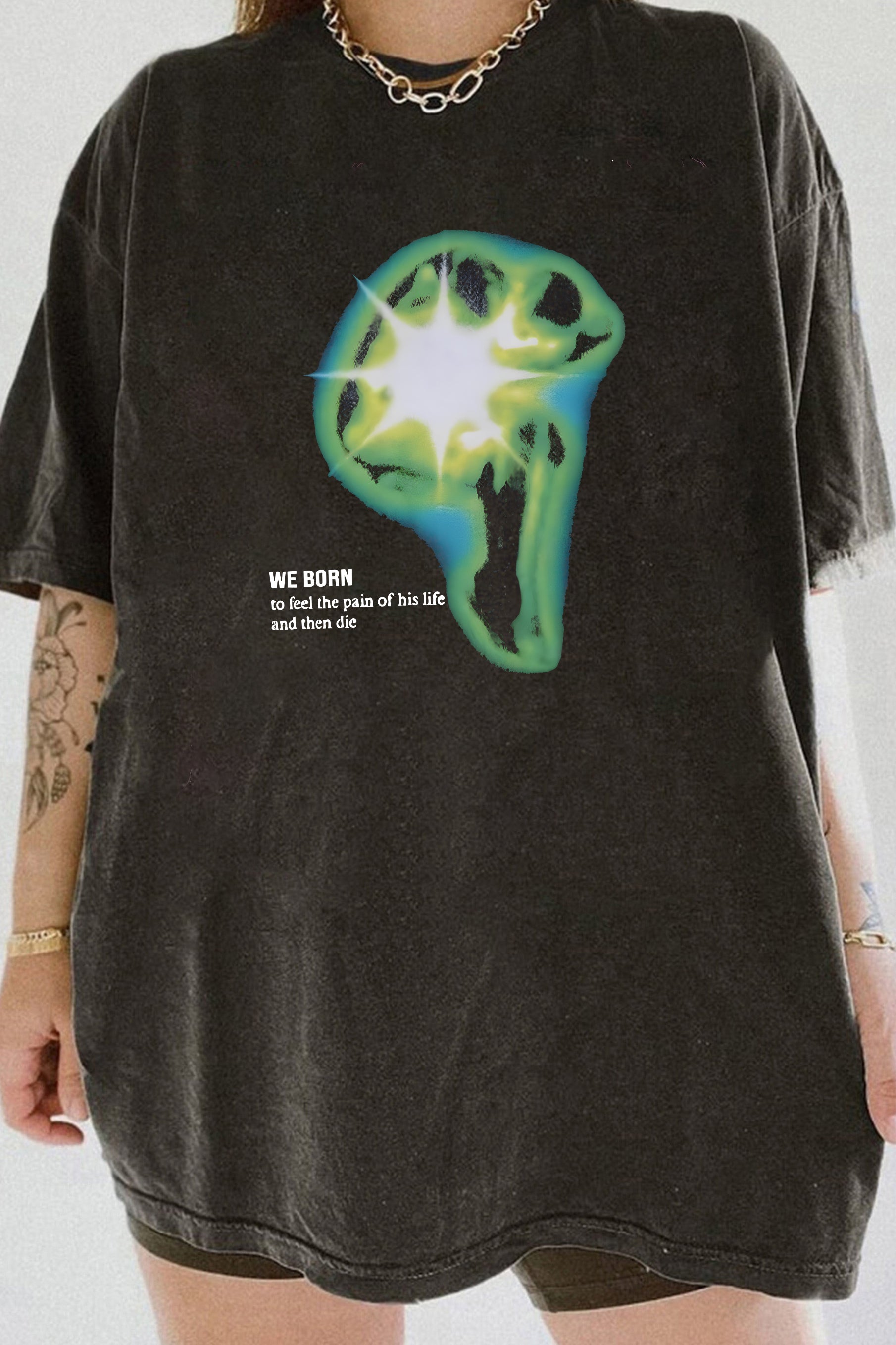 New The Born Graphic Y2K Tee For Women