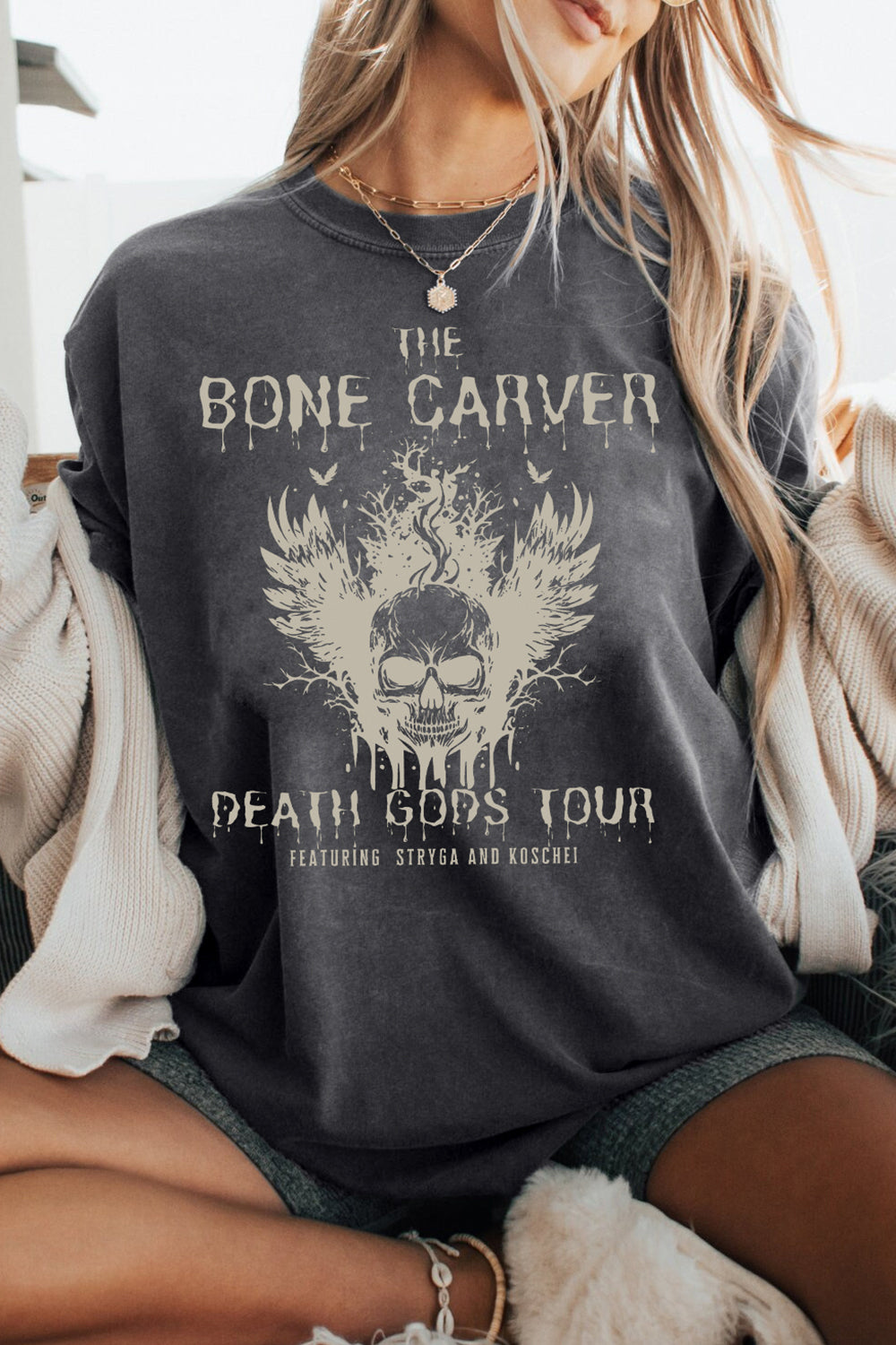 New The Bone Carver Sarah J Maas Merch Tee For Women