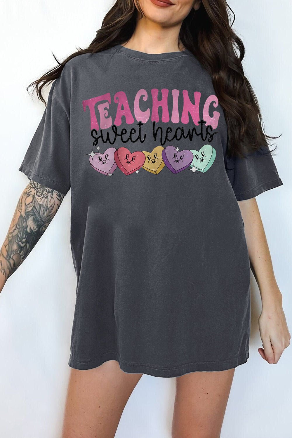 New Teaching Sweet Hearts Tee For Women