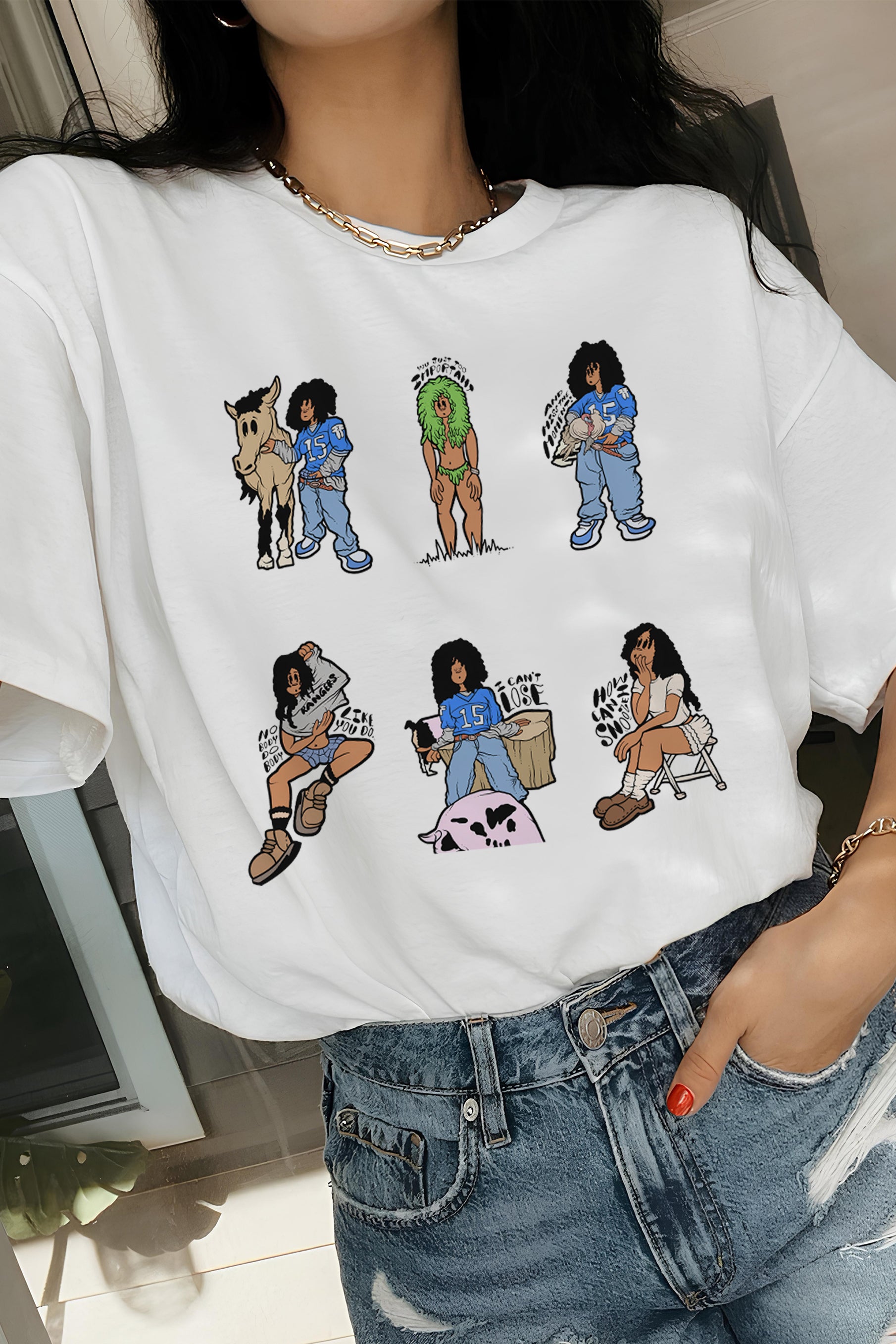 New SZALANA slides Tee For Women