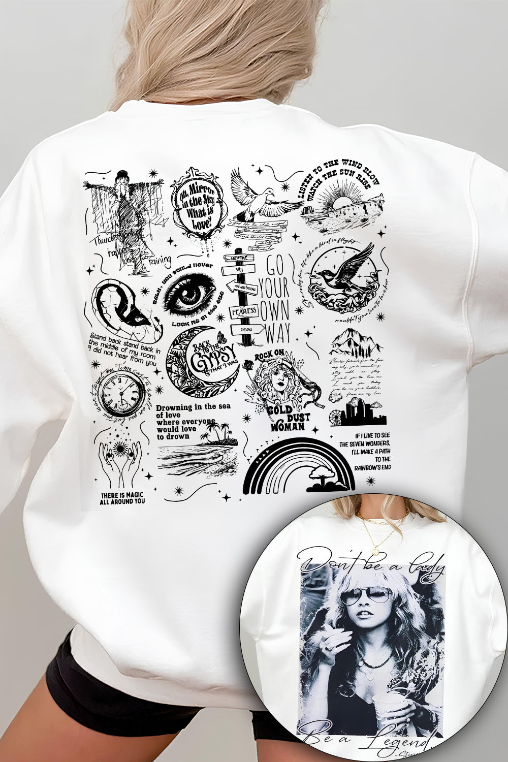 New Stevie Nicks Legend Fleece Sweatshirt For Women