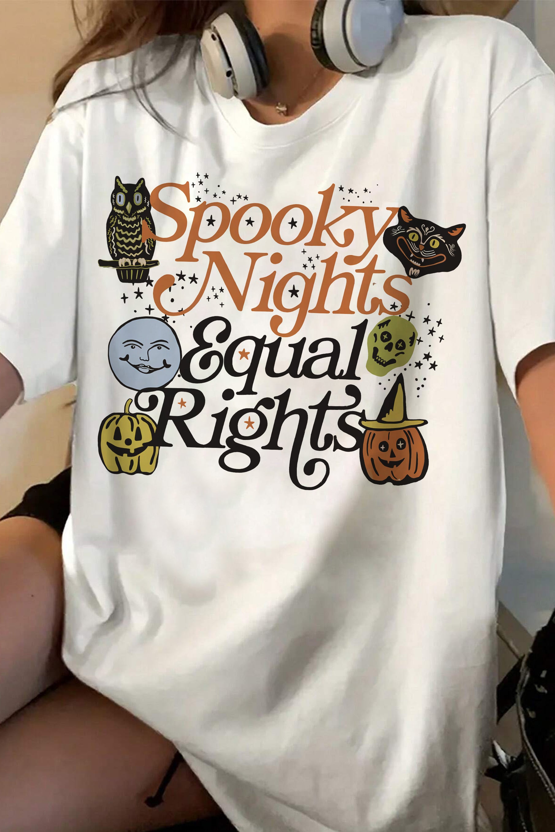 New Spooky Nights Equal Rights Tee For Women