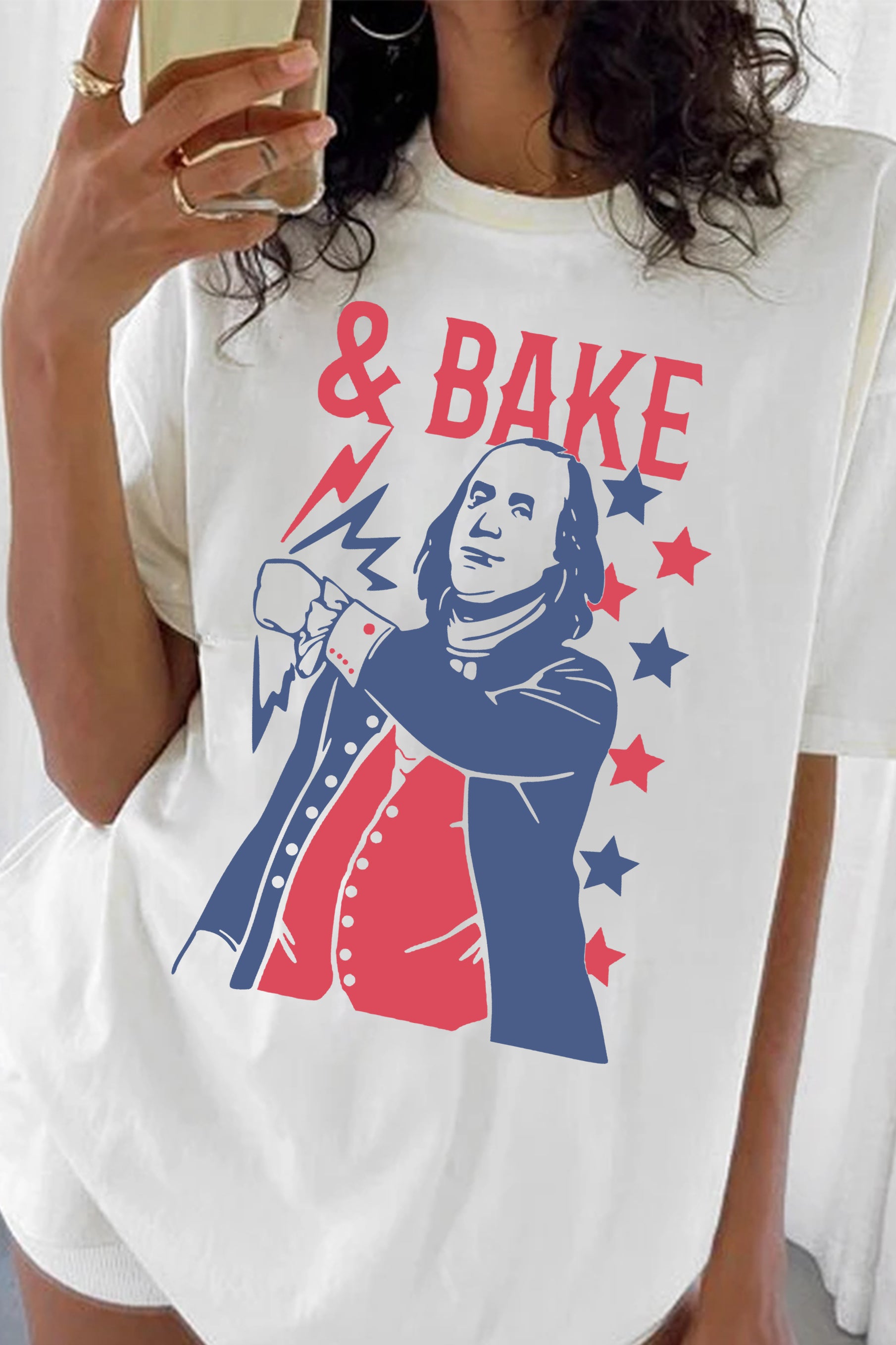 New Shake and Bake Matching 4th of July Tee For Women