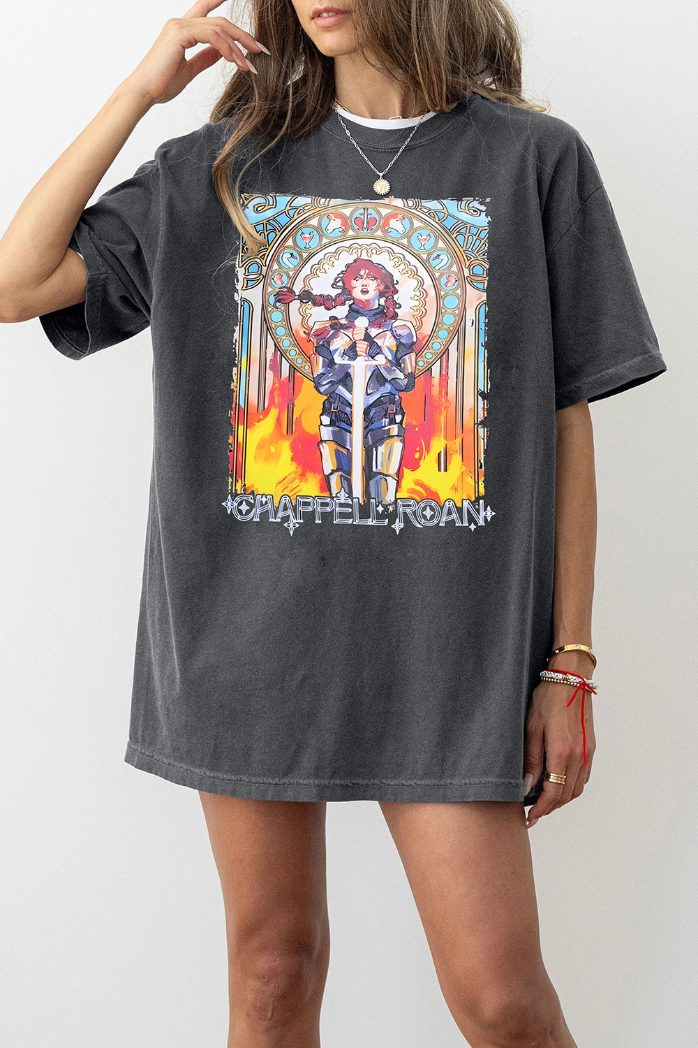 New She is On Fire With Knight Tee For Women