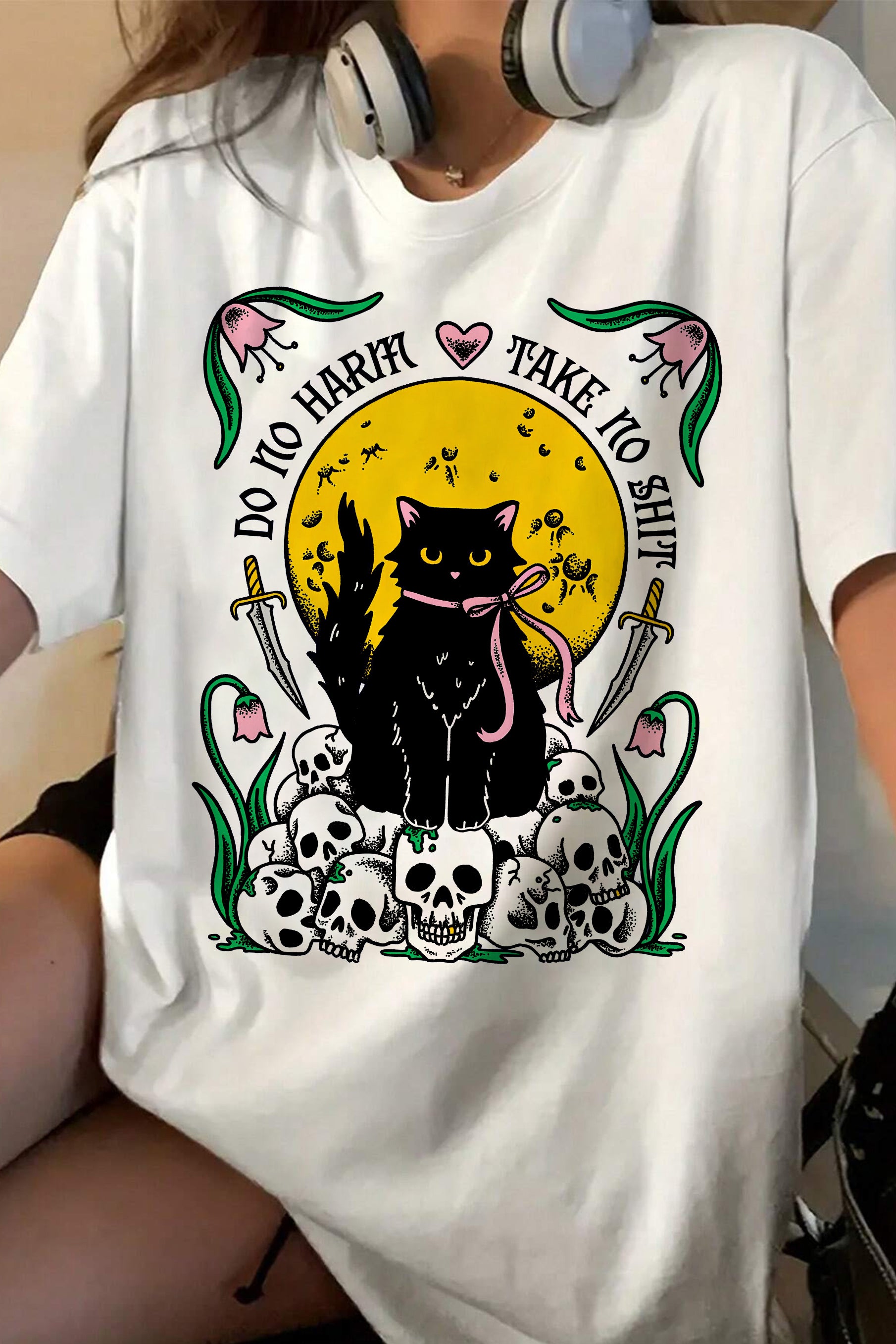 New September Offerings Black Cat Tee For Women