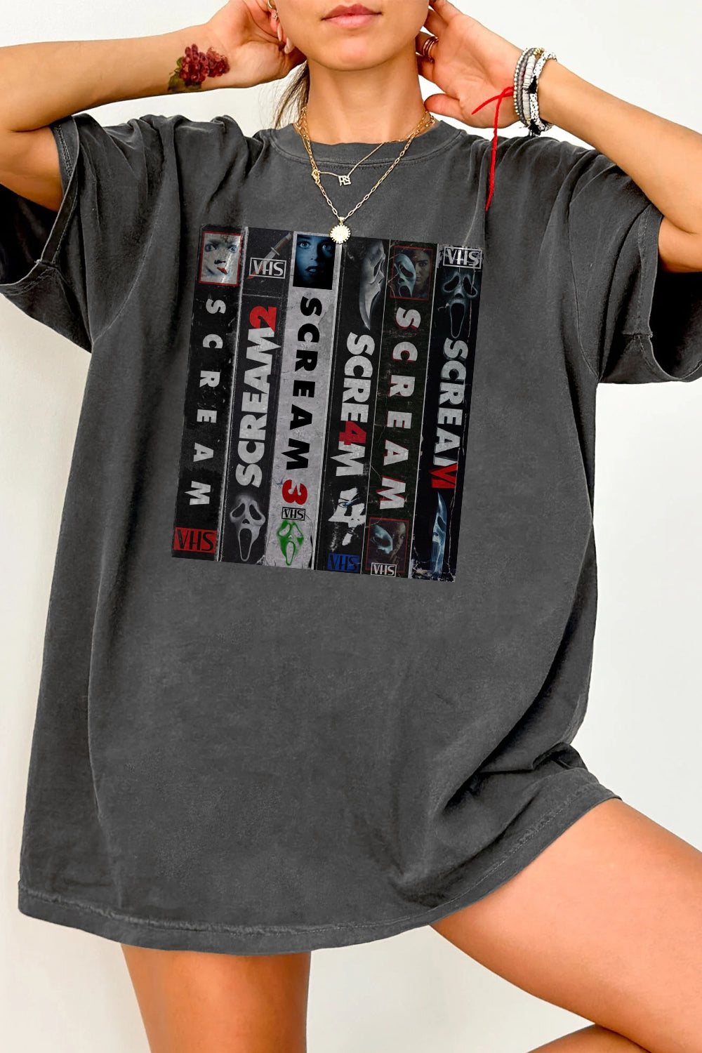 New Scream Series VHS Movies Tee For Women