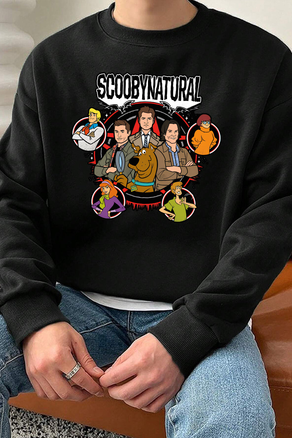 New Scoobynatural Mash Up Group Sweatshirt For Men