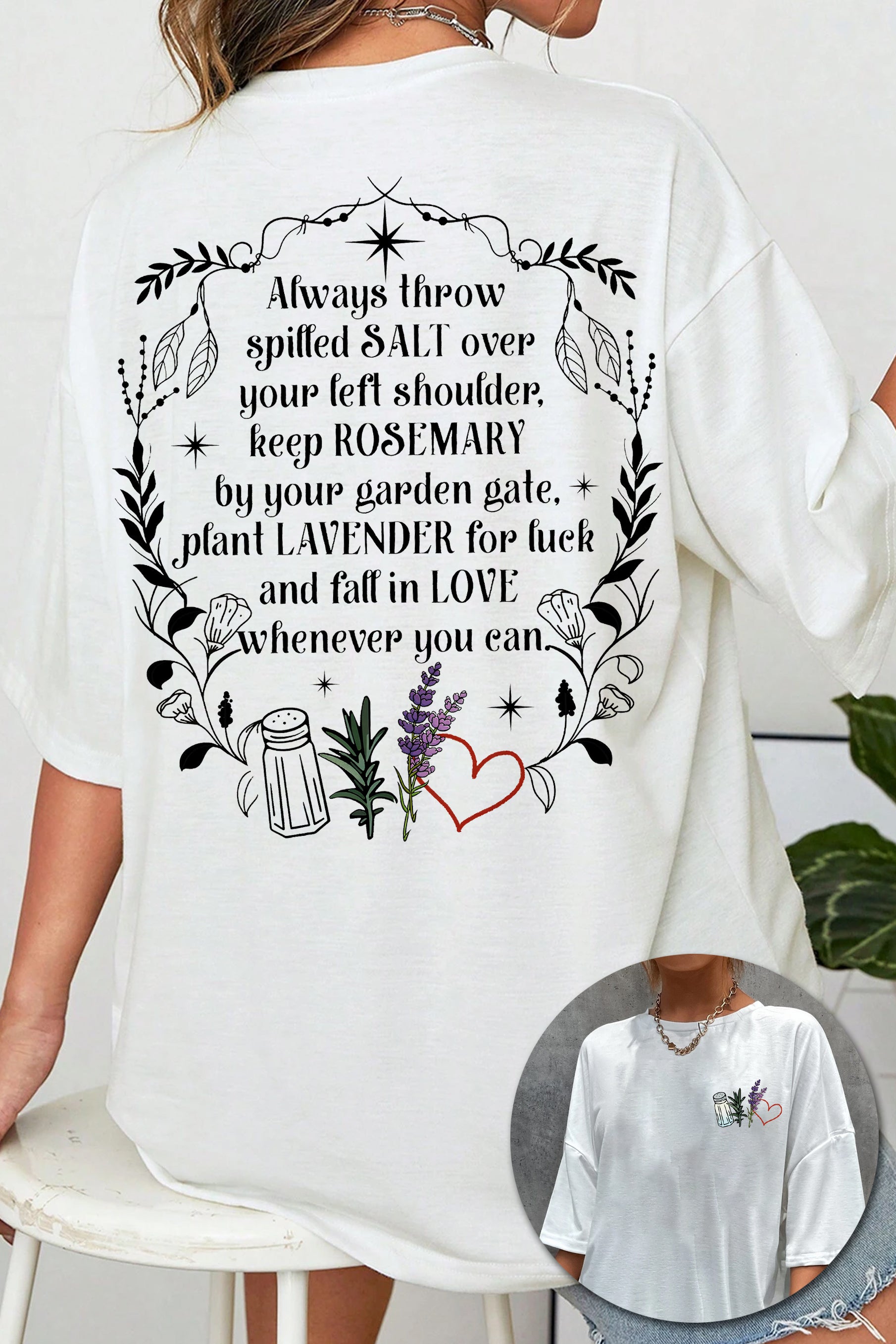New Salt Rosemary Lavender Love Tee For Women