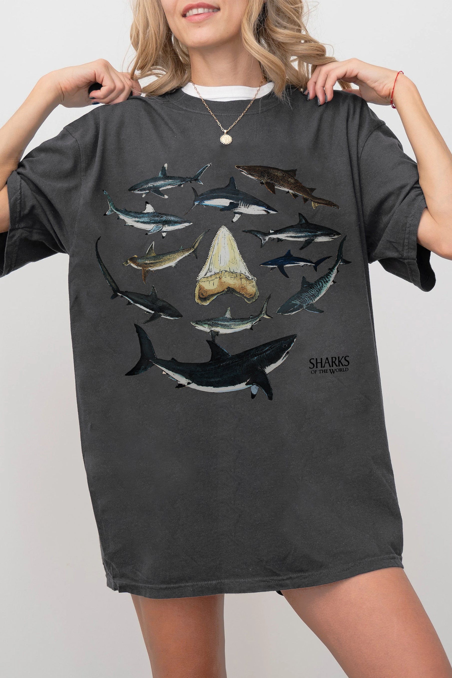 New Sharks Of World Vintage Tee For Women