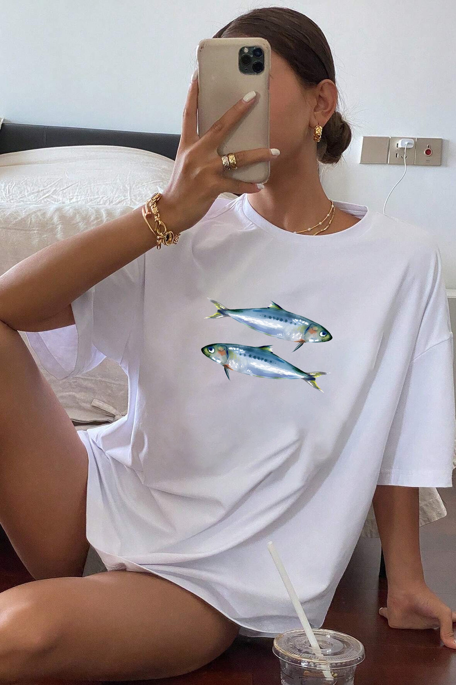 New Sardines Fish Oceancore Tee For Women