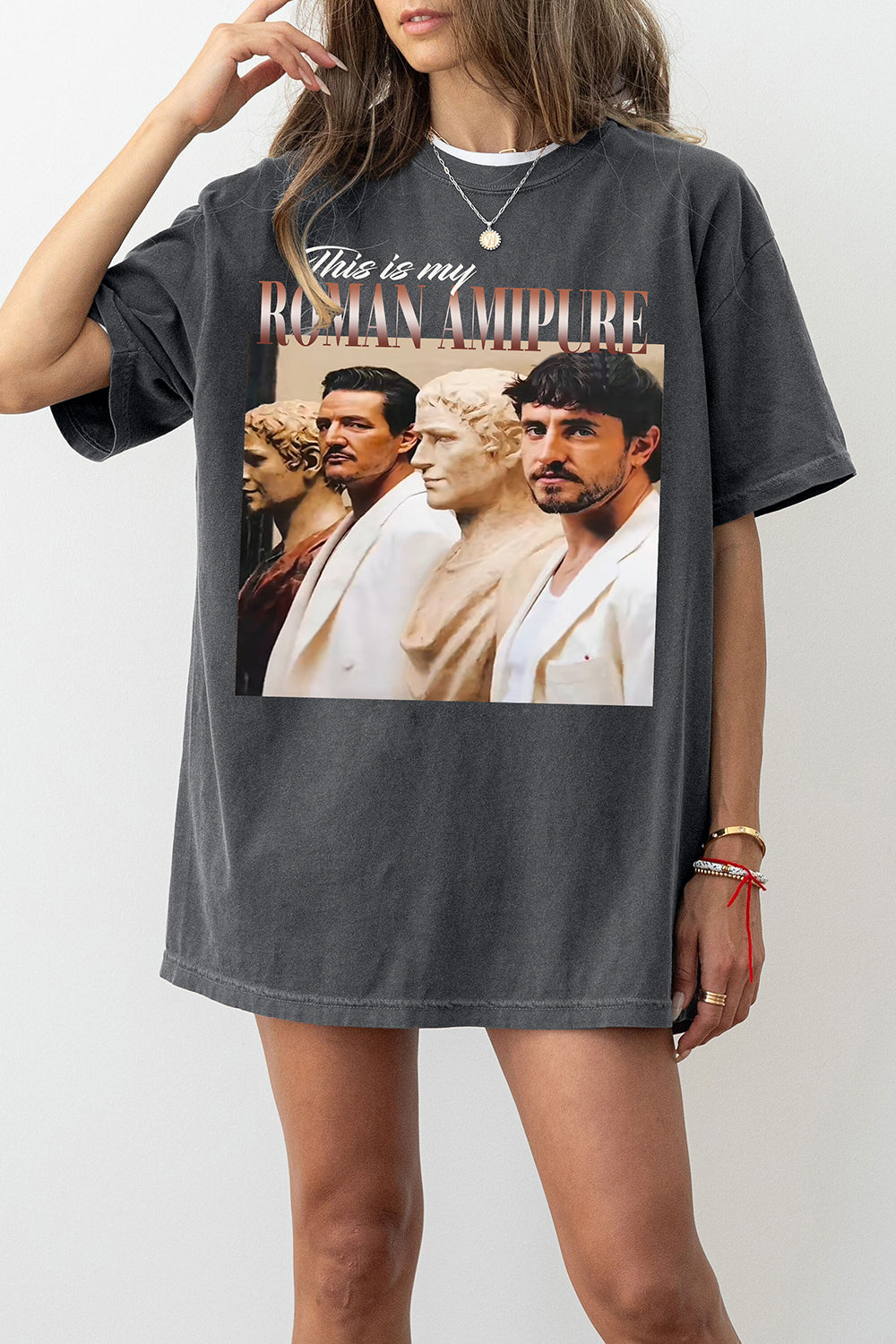 New Roman Empire Pedropascal Gladdy Gladiator2 Tee For Women